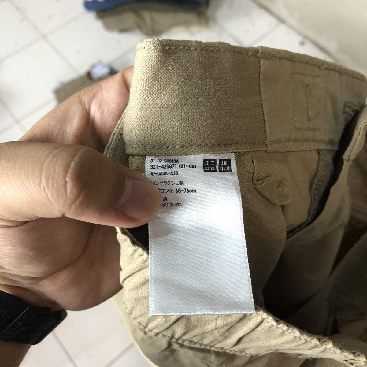 Faded Glory Uniqlo multipocket splashed painter Brown Cargo Pants #5029 Size US 29 - 18 Thumbnail