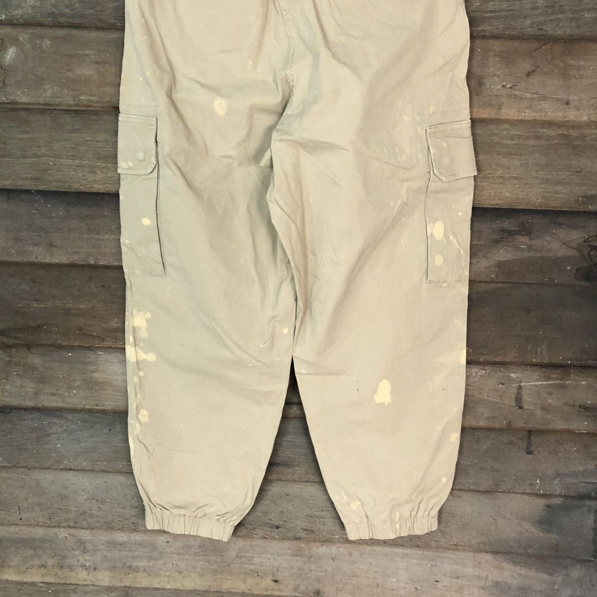 Faded Glory Uniqlo multipocket splashed painter Brown Cargo Pants #5029 Size US 29 - 15 Thumbnail