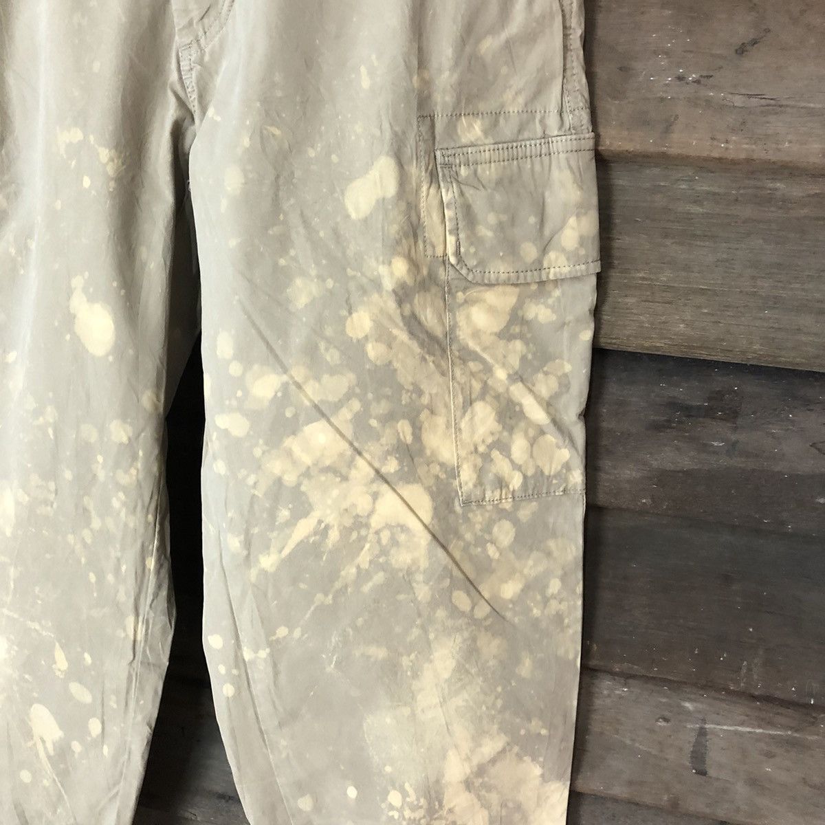 Faded Glory Uniqlo multipocket splashed painter Brown Cargo Pants #5029 Size US 29 - 10 Thumbnail