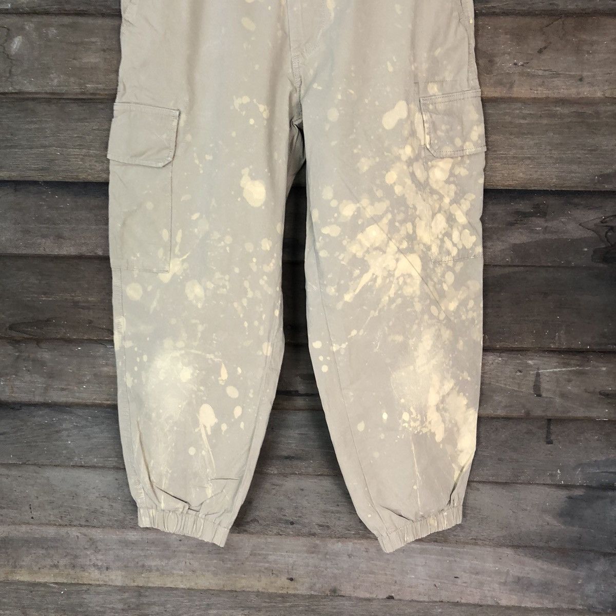 Faded Glory Uniqlo multipocket splashed painter Brown Cargo Pants #5029 Size US 29 - 3 Thumbnail