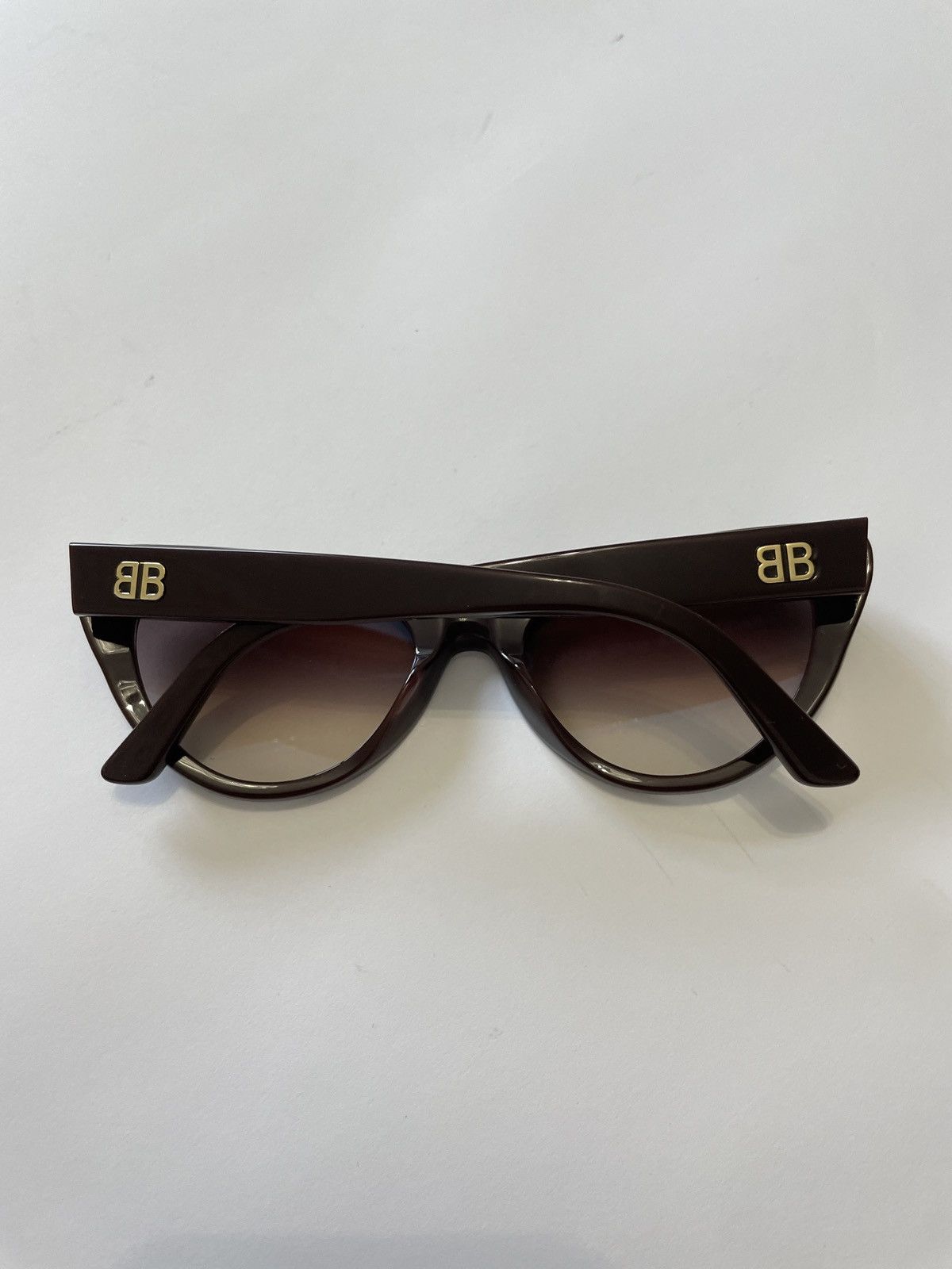 Balenciaga Balenciaga Brown Cat Eye Sunglasses Size ONE SIZE - 2 Thumbnail