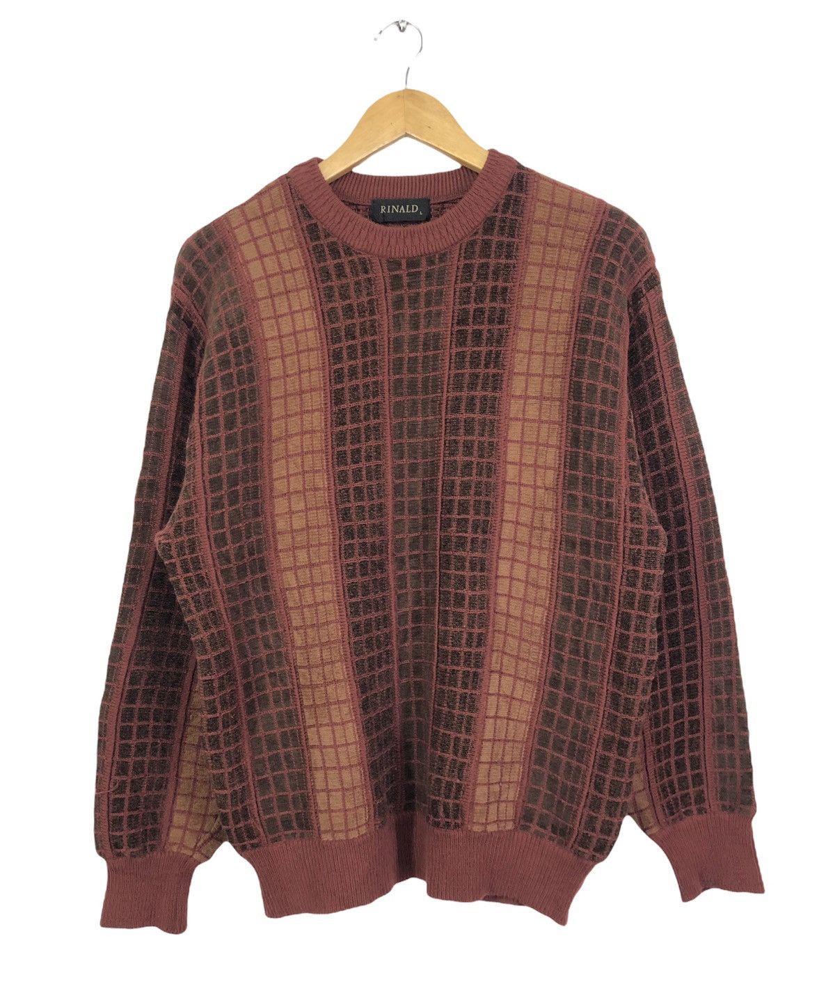 Vintage Rinald Patterned Knitted Sweater Nice Design