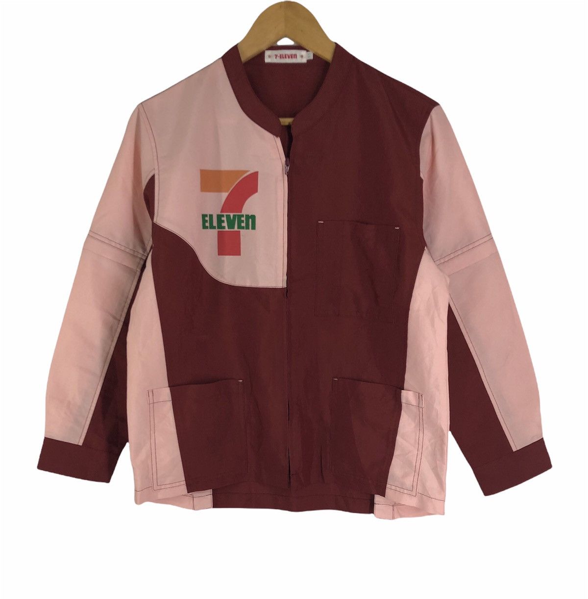 Japanese Brand × Vintage Vintage 7-Eleven Zipper Workwear Long Sleeve Shirt Size US M / EU 48-50 / 2 - 1 Thumbnail
