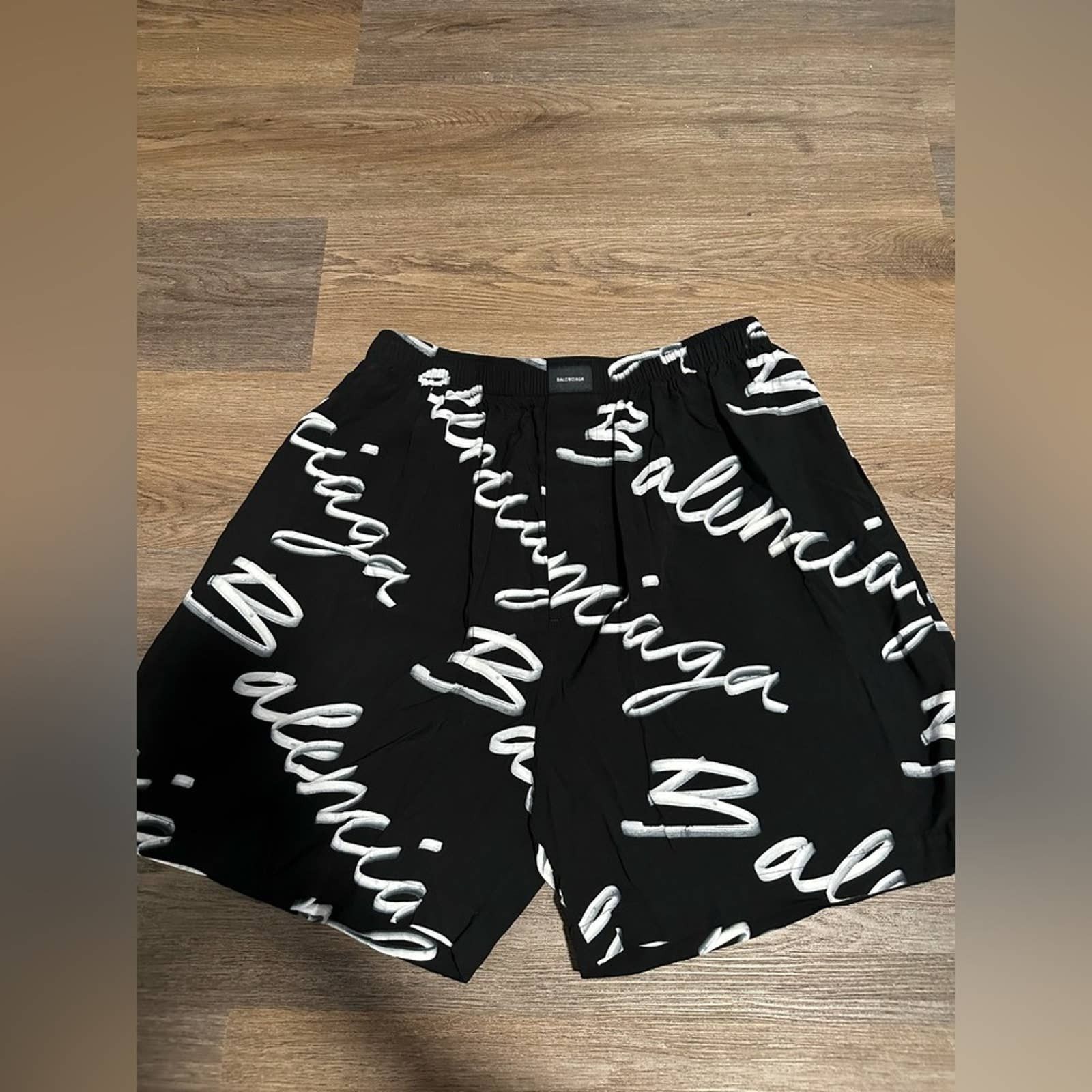 Balenciaga BALENCIAGA Script Logo Shorts | Grailed