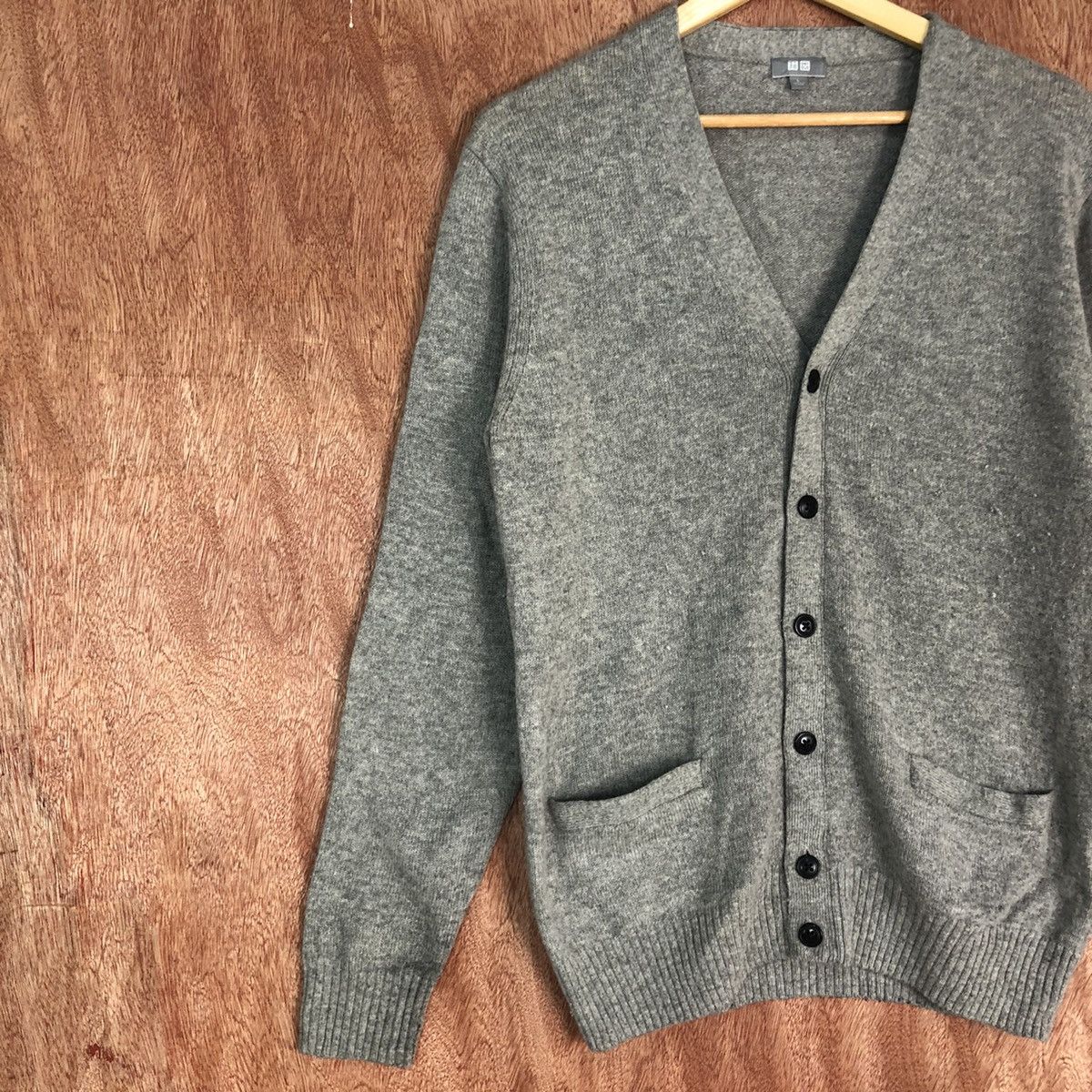 Uniqlo DLL Uniqlo Grey Cardigan knitwear streetwear japan #c592 Size US M / EU 48-50 / 2 - 7 Thumbnail