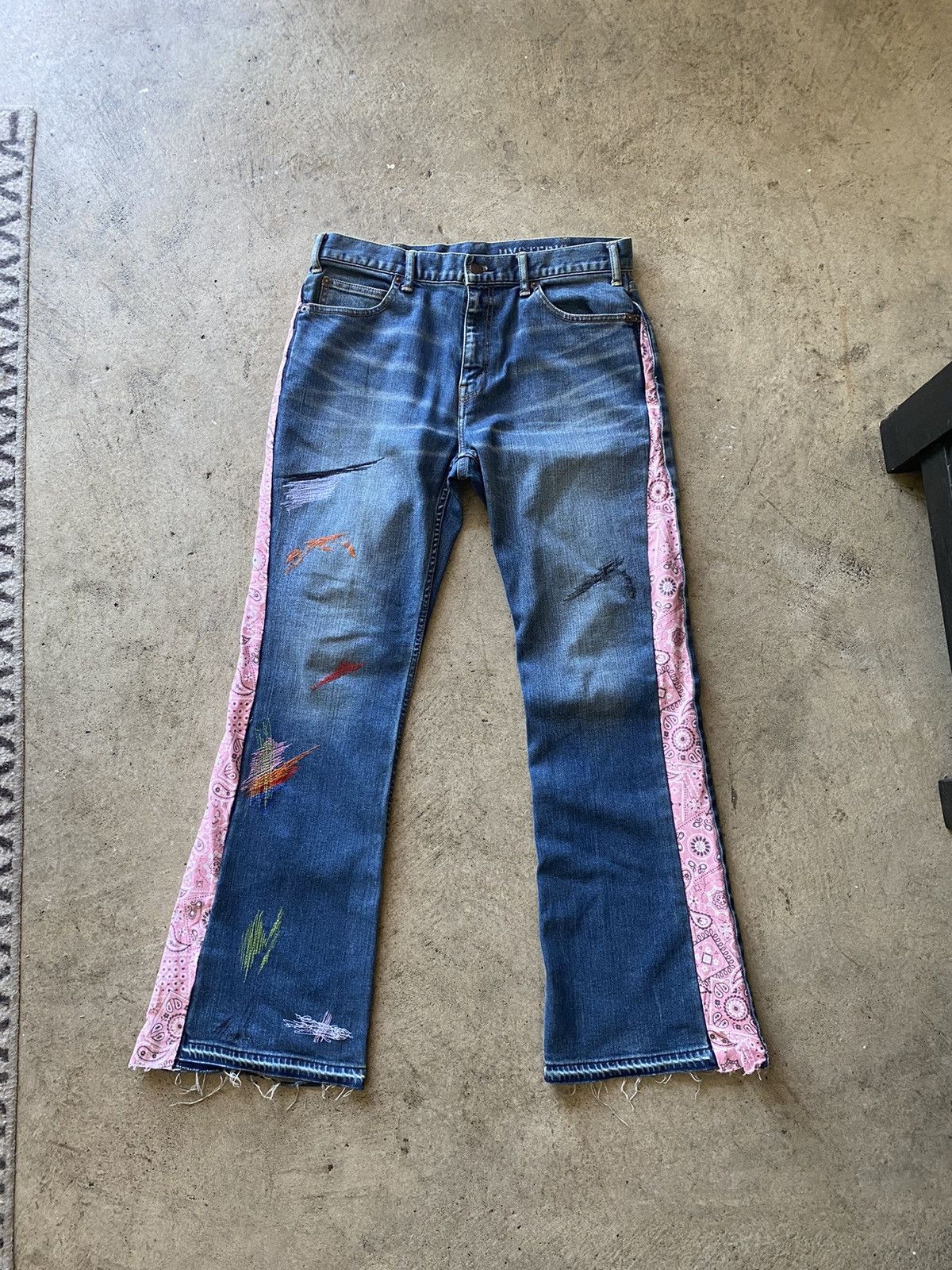 KINKY JEANS ツギハギストライプデニム KINKY JEANS ツギハギストライプデニム