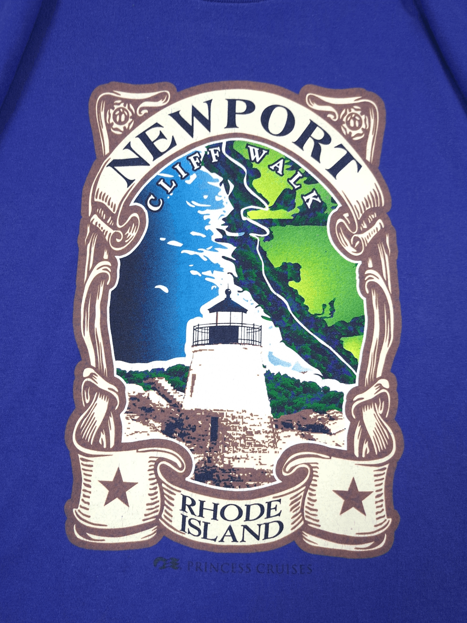 Vintage 💎 90s Vintage Newport Rhode Island Vacation Graphic T-shirt Size US XL / EU 56 / 4 - 2 Thumbnail