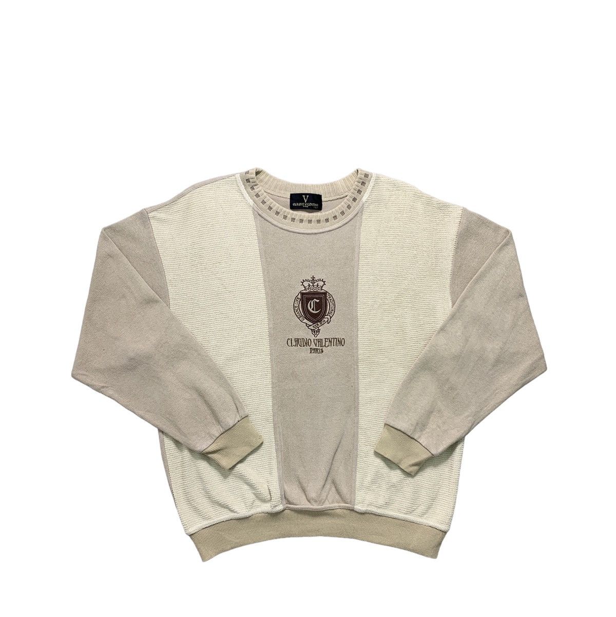 Valentino × Vintage Vintage Cloudio Valentino Crewneck Embroidered Sweatshirt Size US L / EU 52-54 / 3 - 1 Thumbnail
