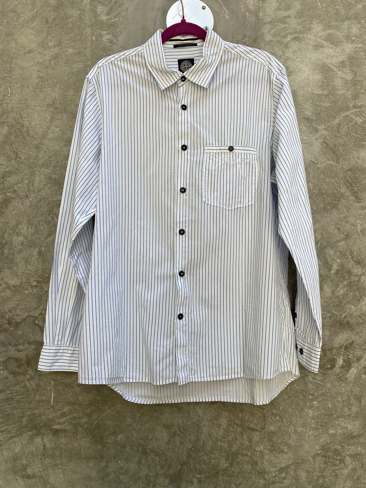 Stone Island Stone Island striped button down shirt sz XL Size US XL / EU 56 / 4 - 1 Thumbnail