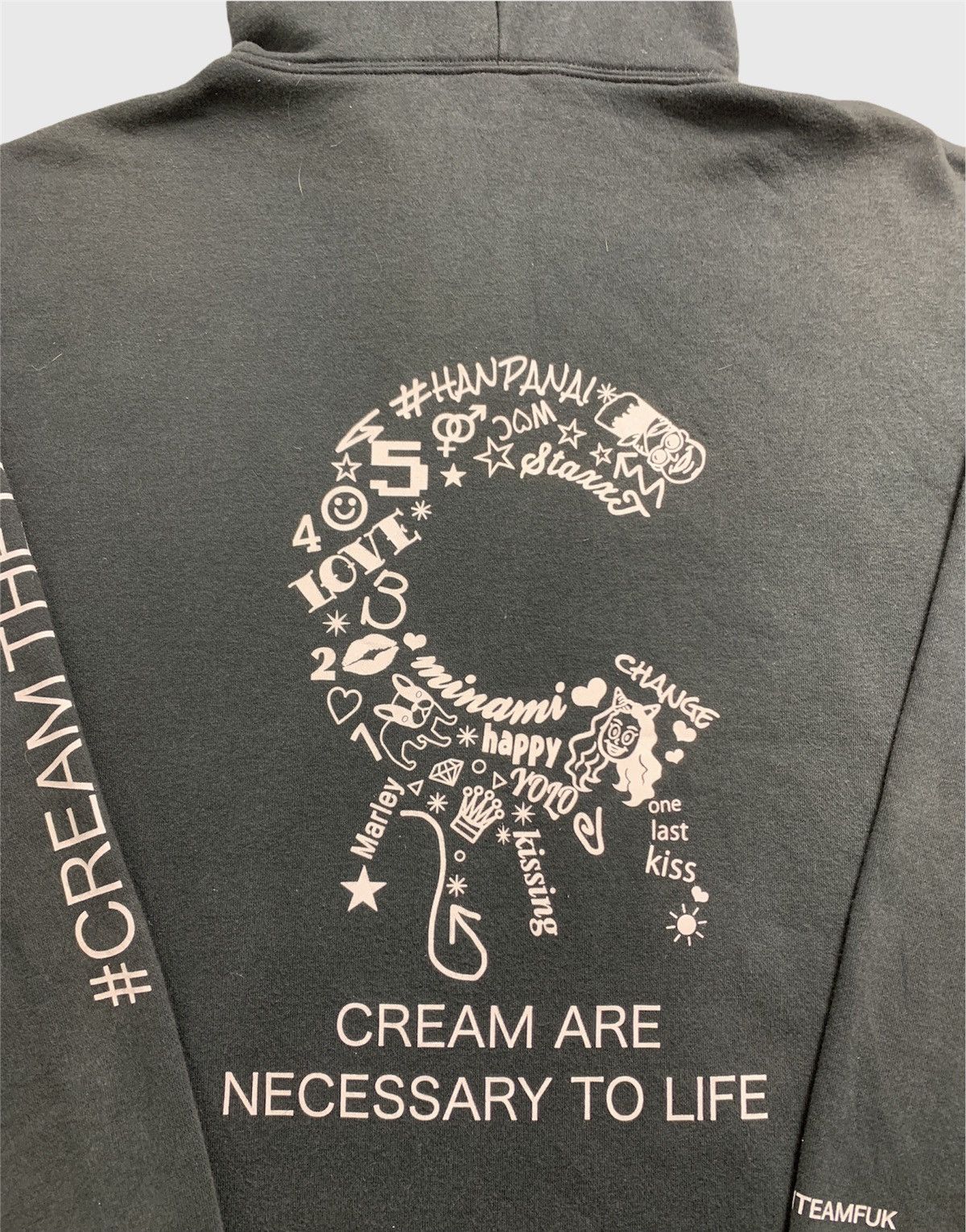Japanese Brand × Vintage Vintage Distressed Cream Fuk Team Hoodie Size US L / EU 52-54 / 3 - 7 Thumbnail