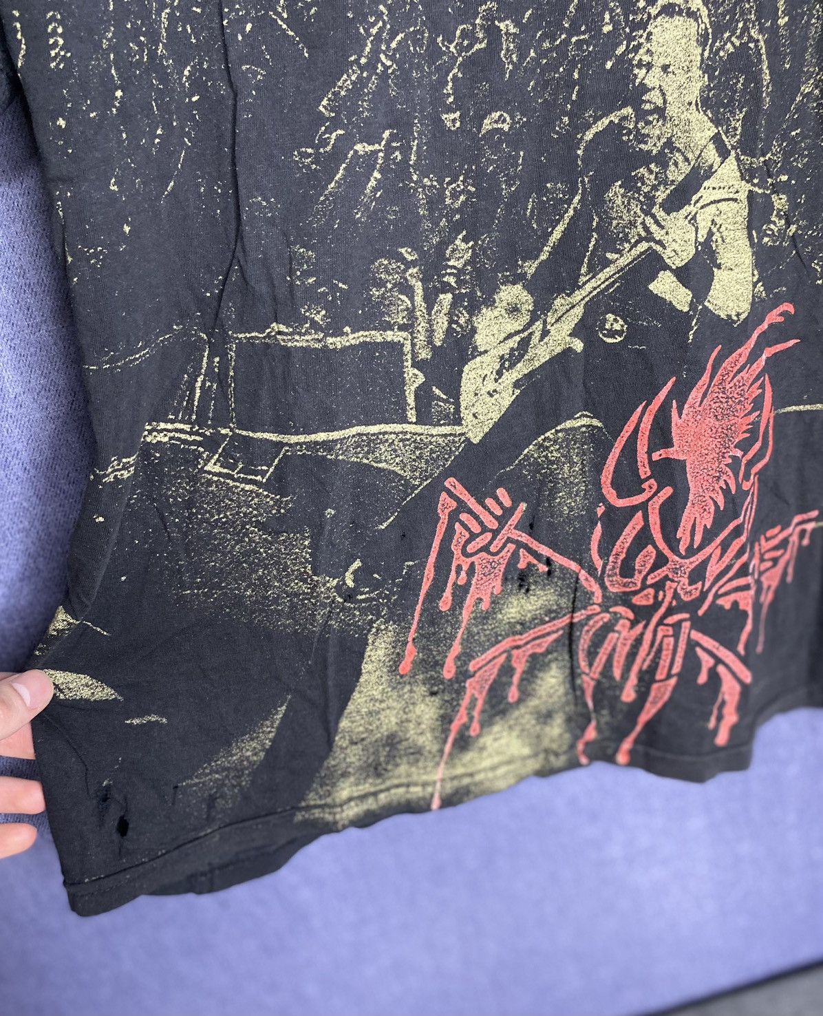Band Tees × Metallica × Vintage Metallica distressed full print t shirt Size US M / EU 48-50 / 2 - 3 Thumbnail
