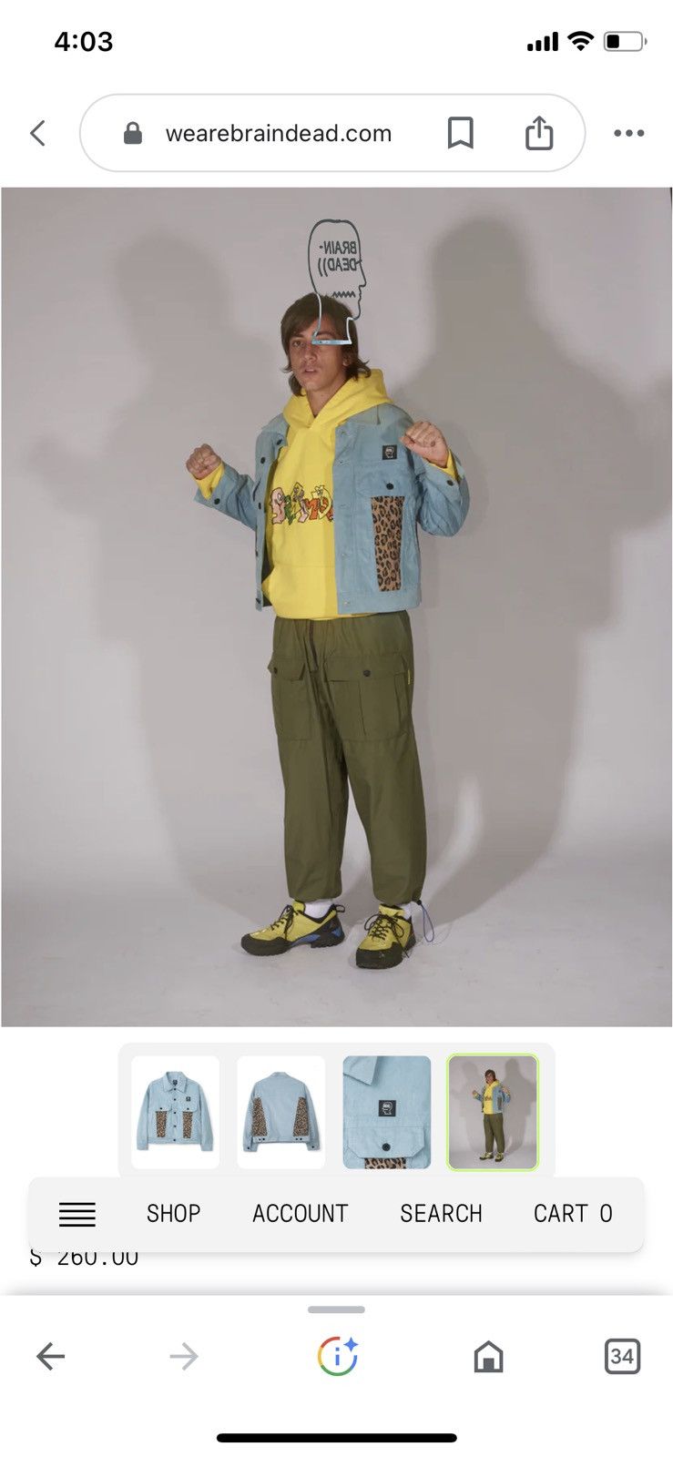 Brain Dead Brain Dead Corduroy leopard contrast trucker jacket Size US M / EU 48-50 / 2 - 2 Thumbnail