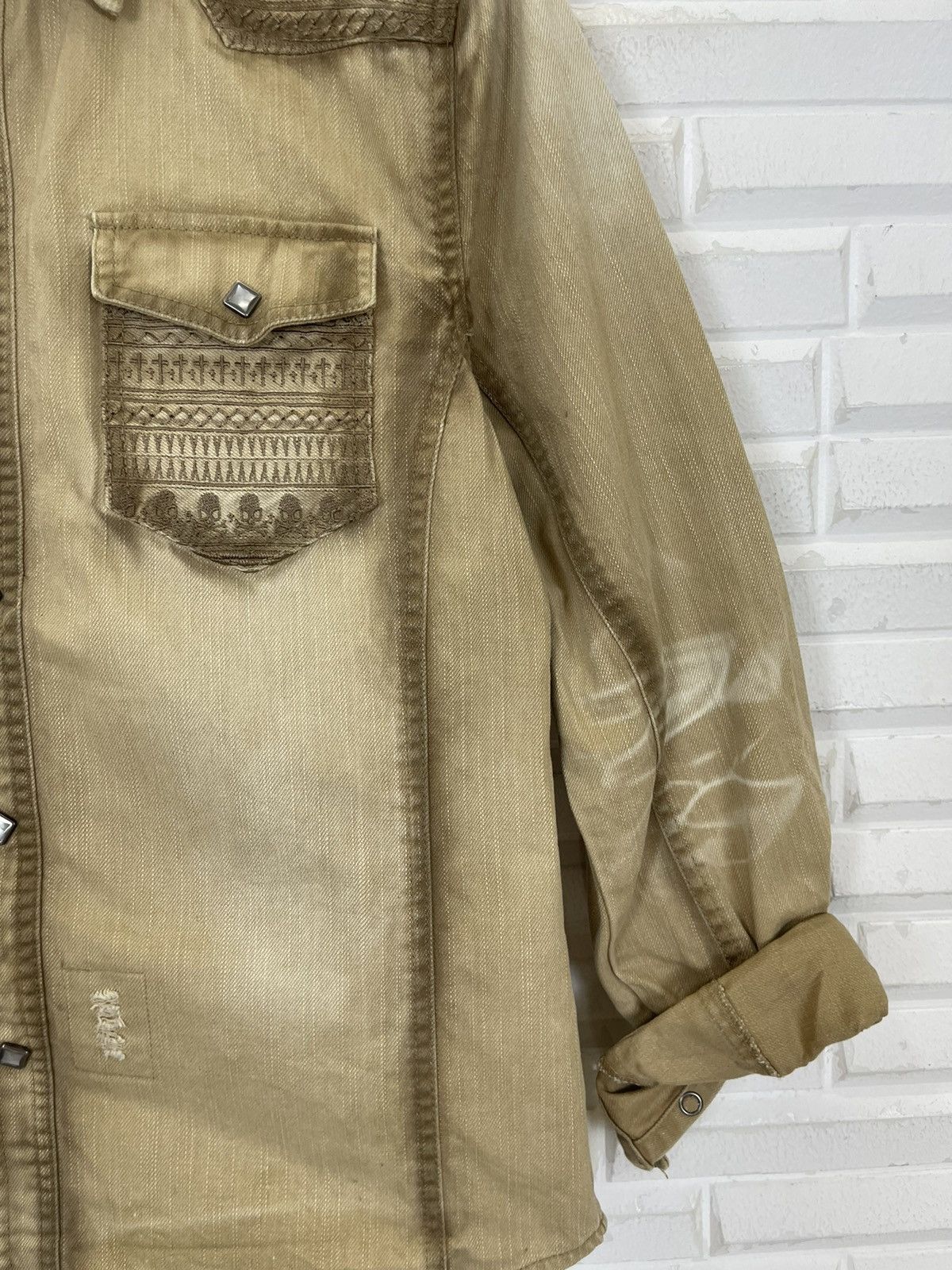 In The Attic Street Fashion🚀MUD MAD Rusty SHIRT IN THE ATTIC Distressed Size US S / EU 44-46 / 1 - 3 Thumbnail