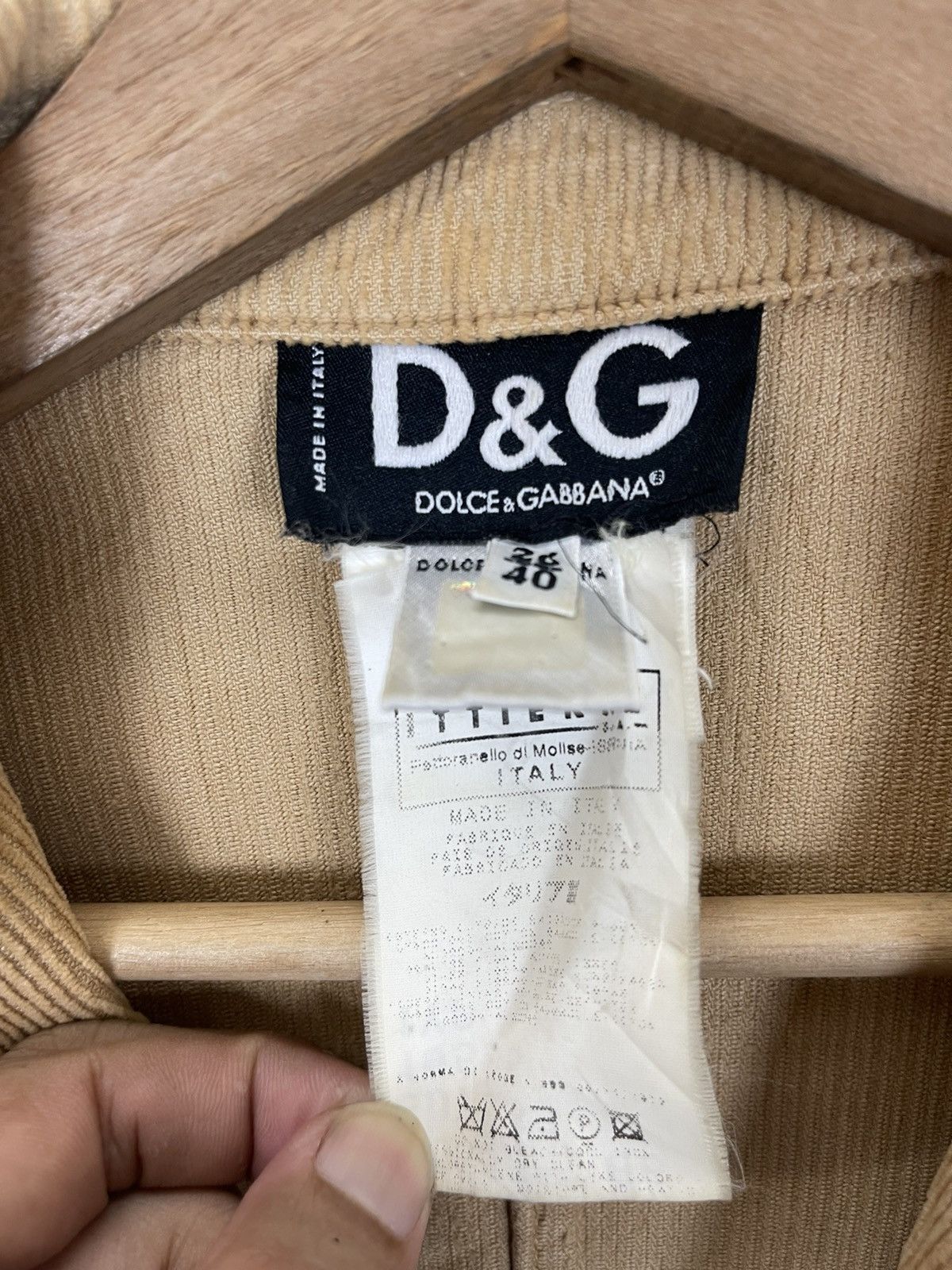 Dolce & Gabbana VINTAGE D&G ITALY DISTRESSED DESIGN CORDUROY Size S / US 4 / IT 40 - 6 Thumbnail