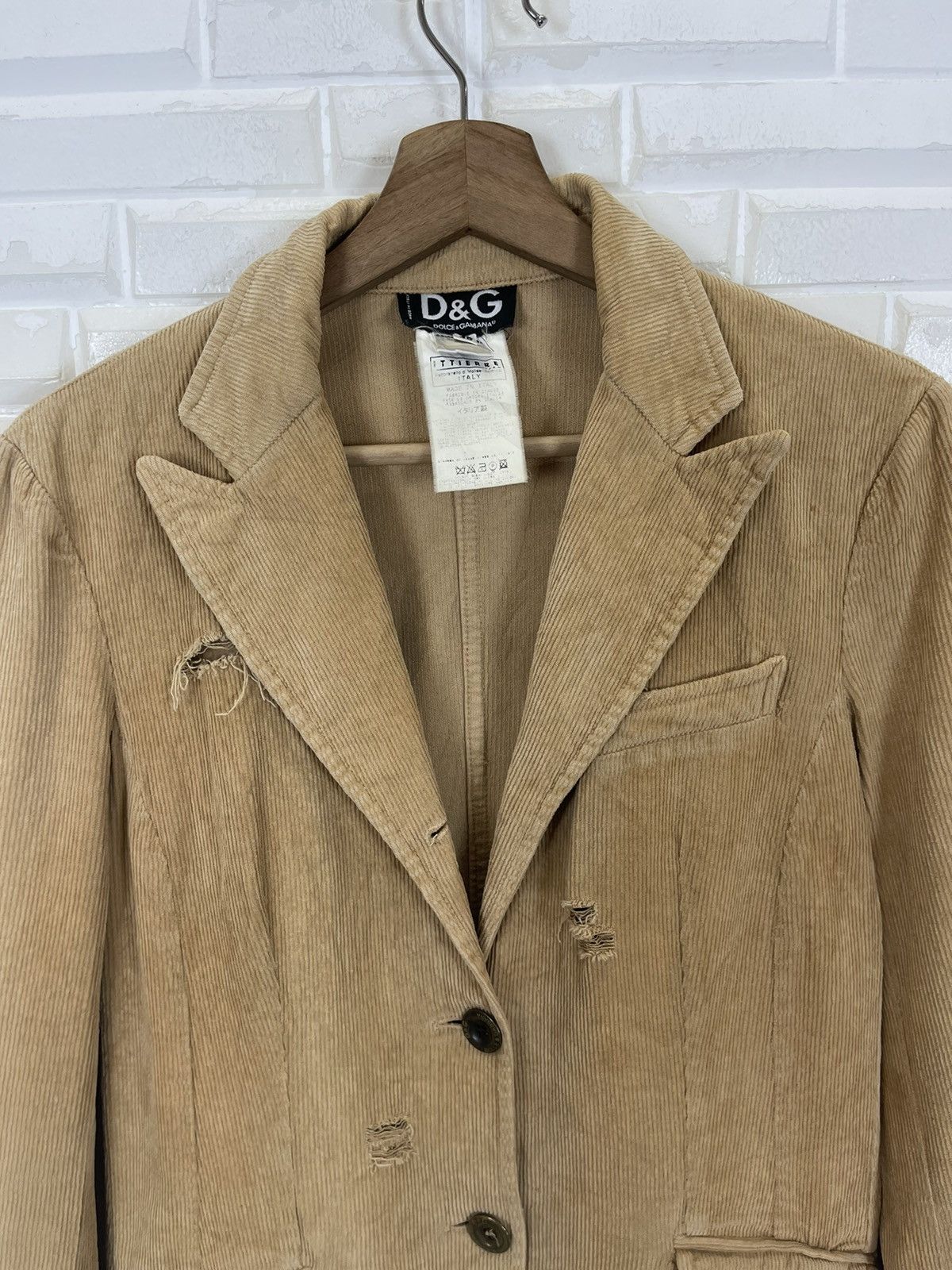 Dolce & Gabbana VINTAGE D&G ITALY DISTRESSED DESIGN CORDUROY Size S / US 4 / IT 40 - 3 Thumbnail