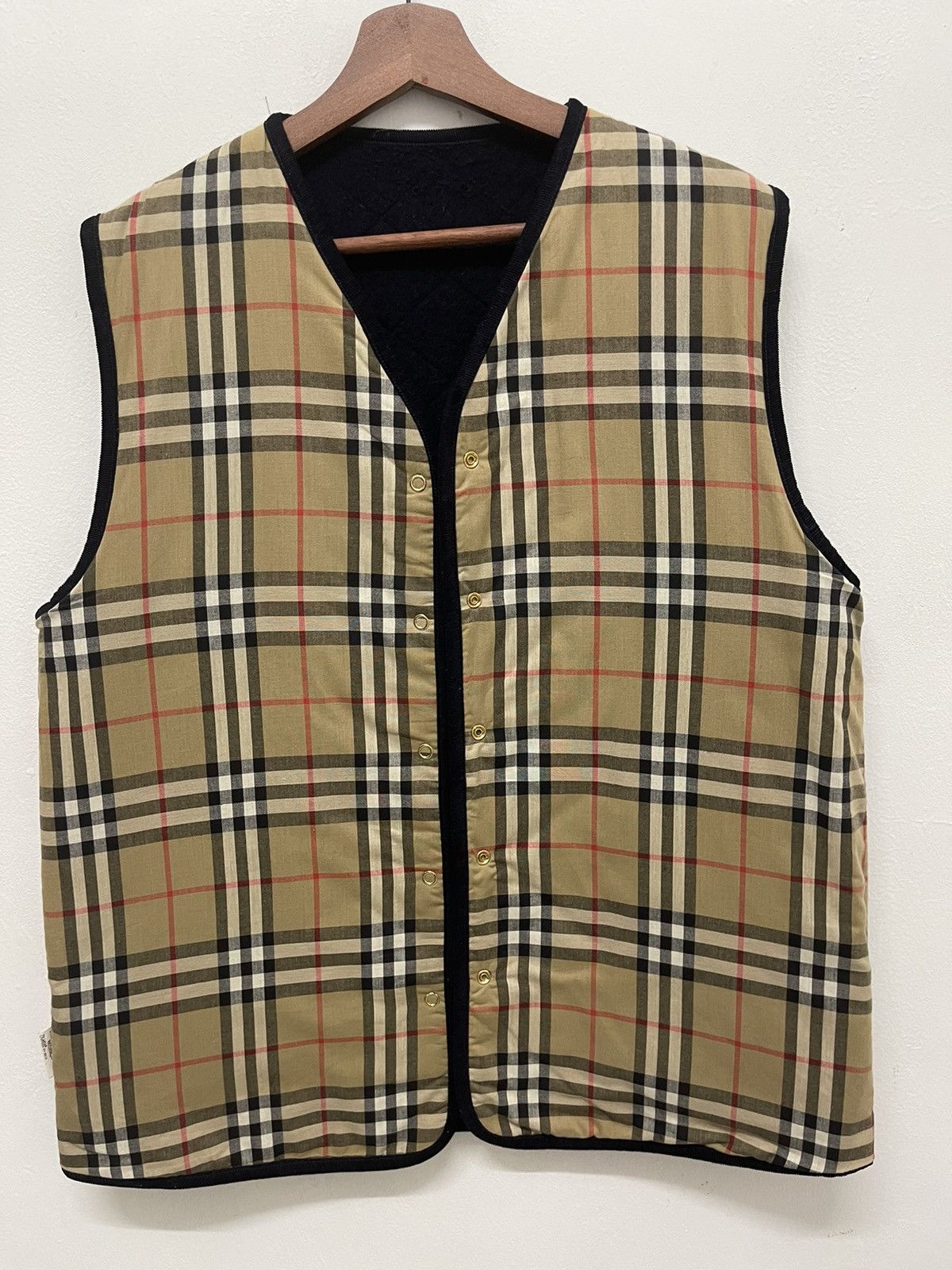 Burberry Prorsum Vintage BURBERRYS NOVA CHECK VEST REVERSIBLE Size US M / EU 48-50 / 2 - 2 Thumbnail