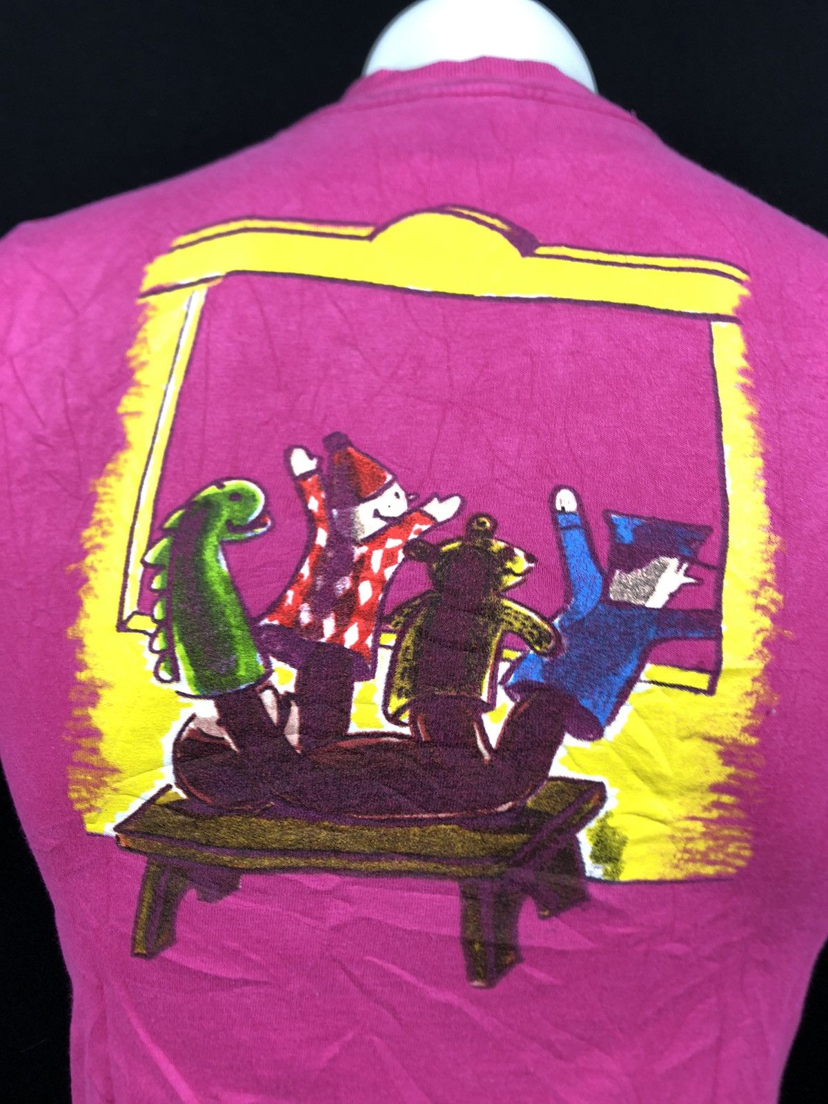 Vintage Vintage 90s 1996 Curious George Pink Shirt Size US S / EU 44-46 / 1 - 5 Thumbnail