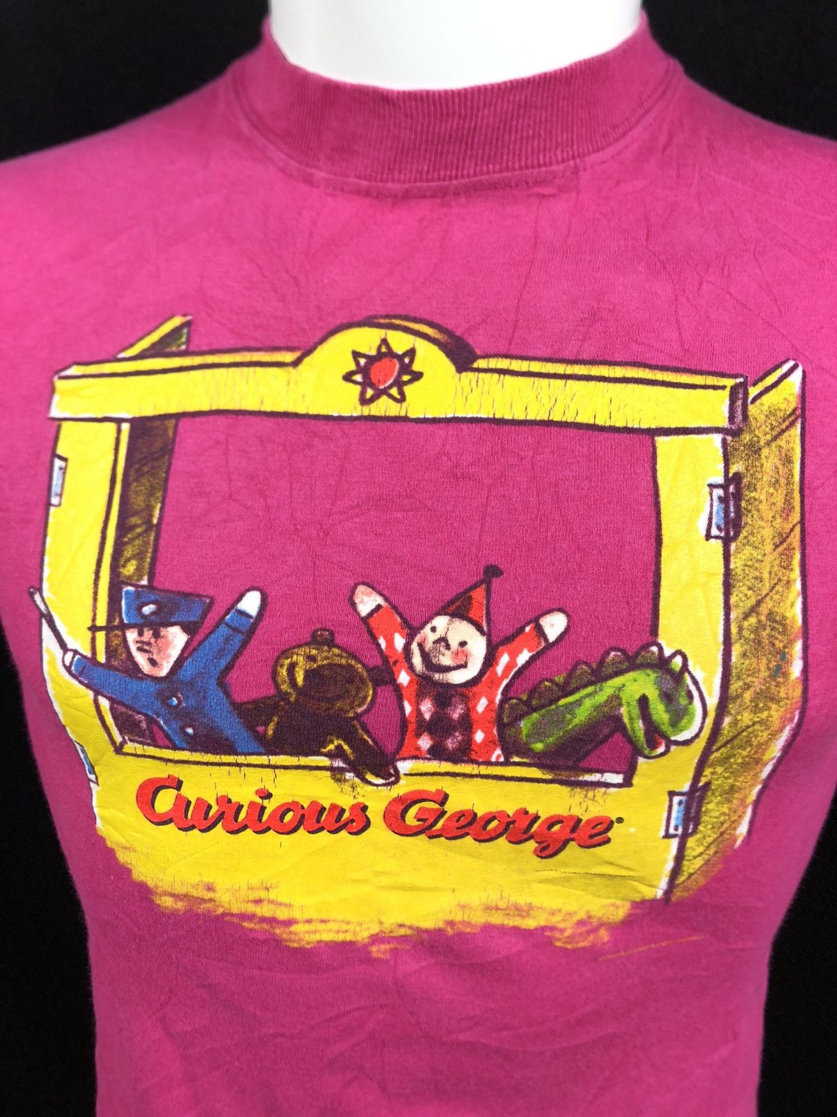 Vintage Vintage 90s 1996 Curious George Pink Shirt Size US S / EU 44-46 / 1 - 2 Thumbnail