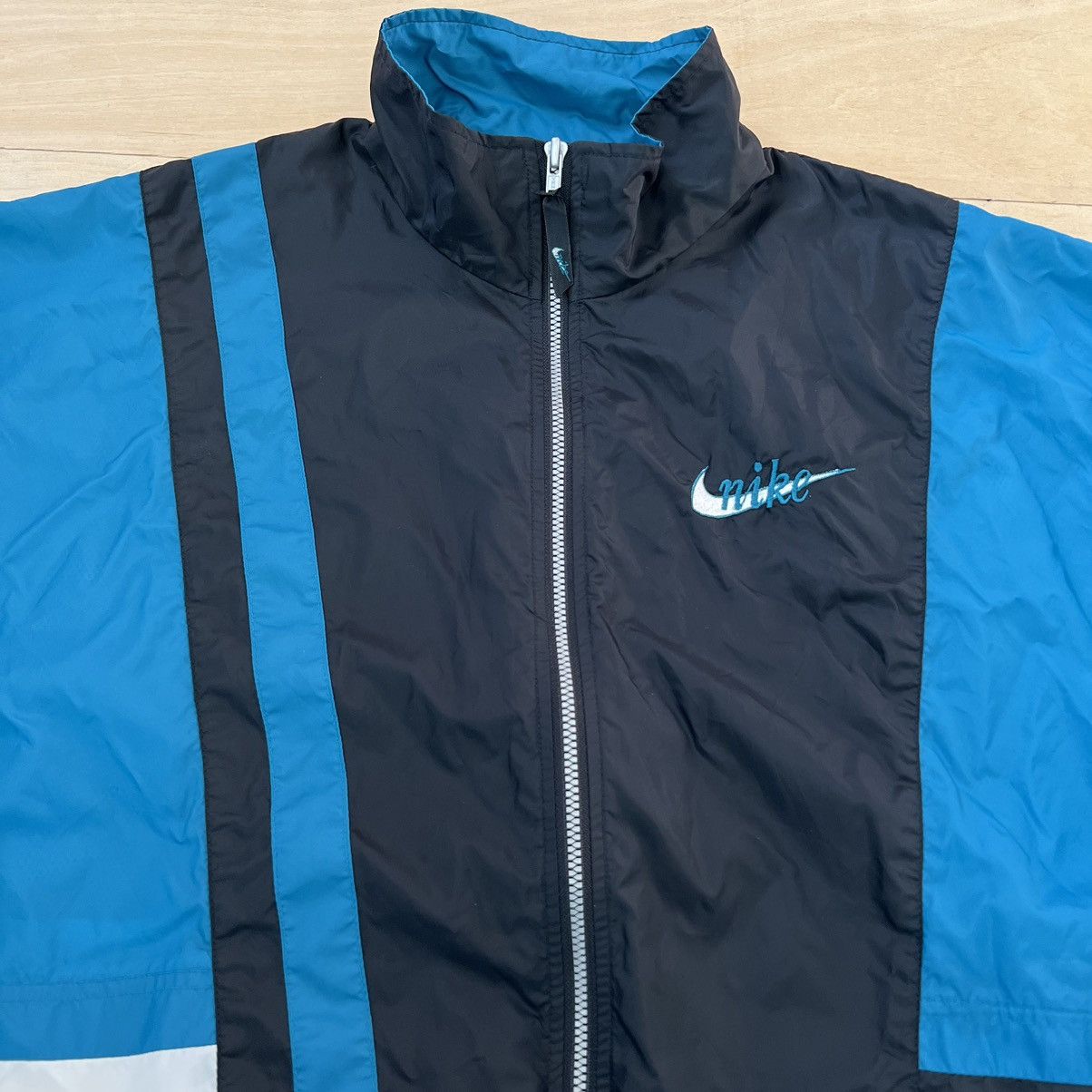 NIKE Half Zipper Vintage Nylon Jacket top / S1 LNT Windbreaker XL Vintage Blue