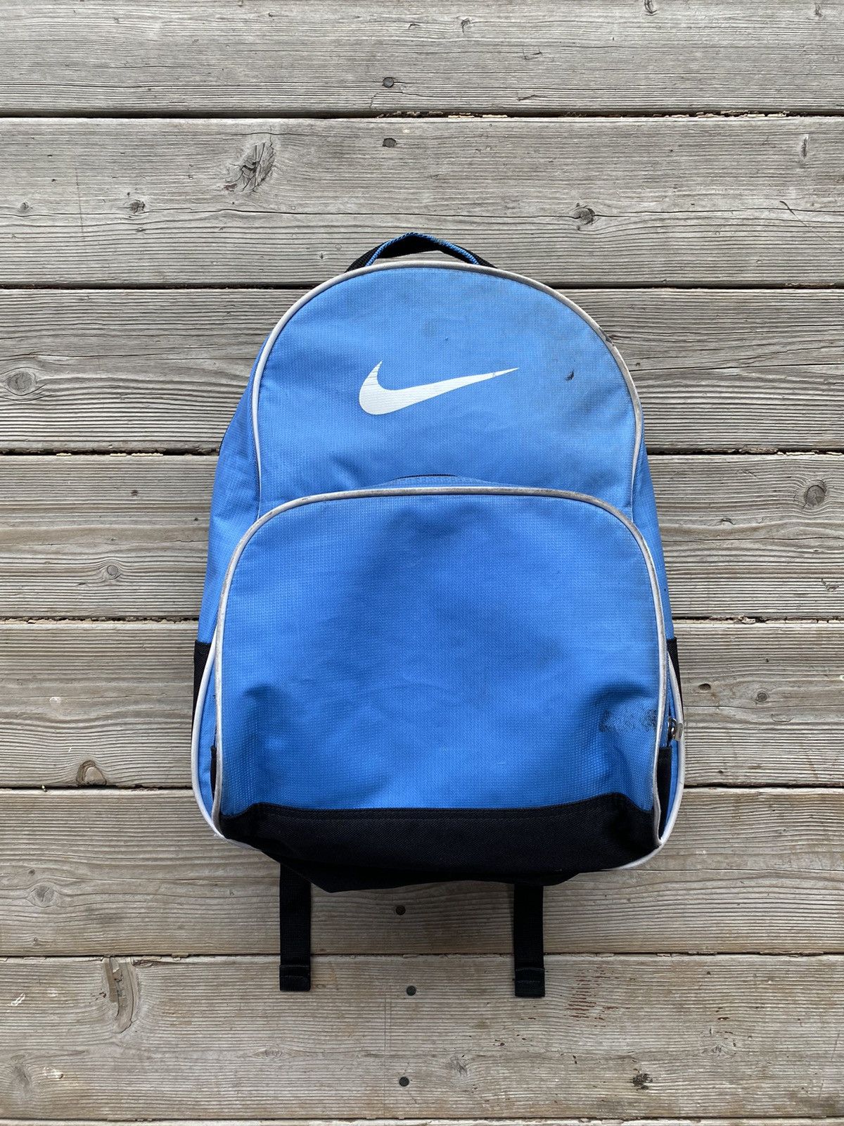 Nike Y2K 90s Powder Blue Nike Swoosh Black Grey Everyday Backpack | Grailed