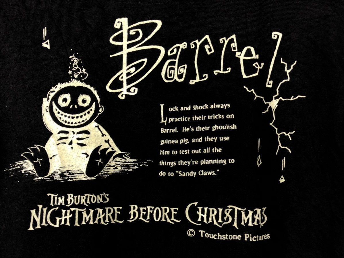 Cartoon Network Vtg Tim Burton Nightmare Before Christmas Glow In The Dark Size US S / EU 44-46 / 1 - 3 Thumbnail