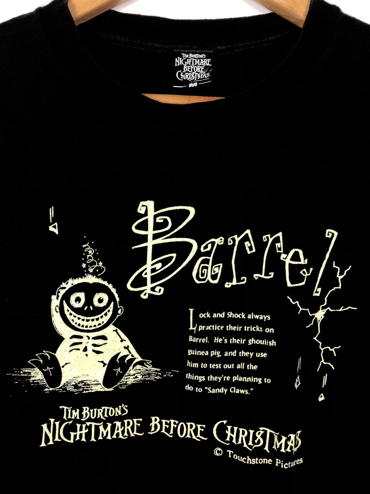 Cartoon Network Vtg Tim Burton Nightmare Before Christmas Glow In The Dark Size US S / EU 44-46 / 1 - 2 Thumbnail