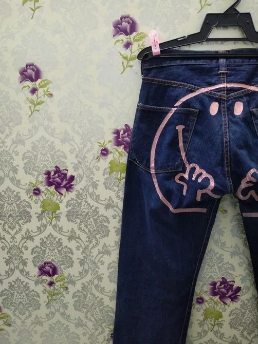 Designer DISTRESSED DENIM JEANS Size US 32 / EU 48 - 3 Thumbnail