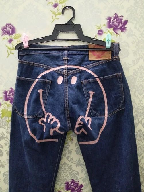 Designer DISTRESSED DENIM JEANS Size US 32 / EU 48 - 4 Thumbnail