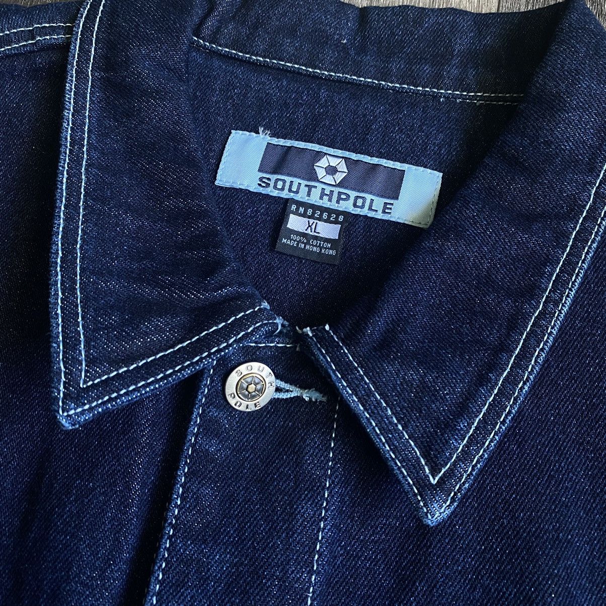Southpole Vintage 1990s Southpole Denim Embroidered Logo Jean Jacket Size US XL / EU 56 / 4 - 4 Thumbnail