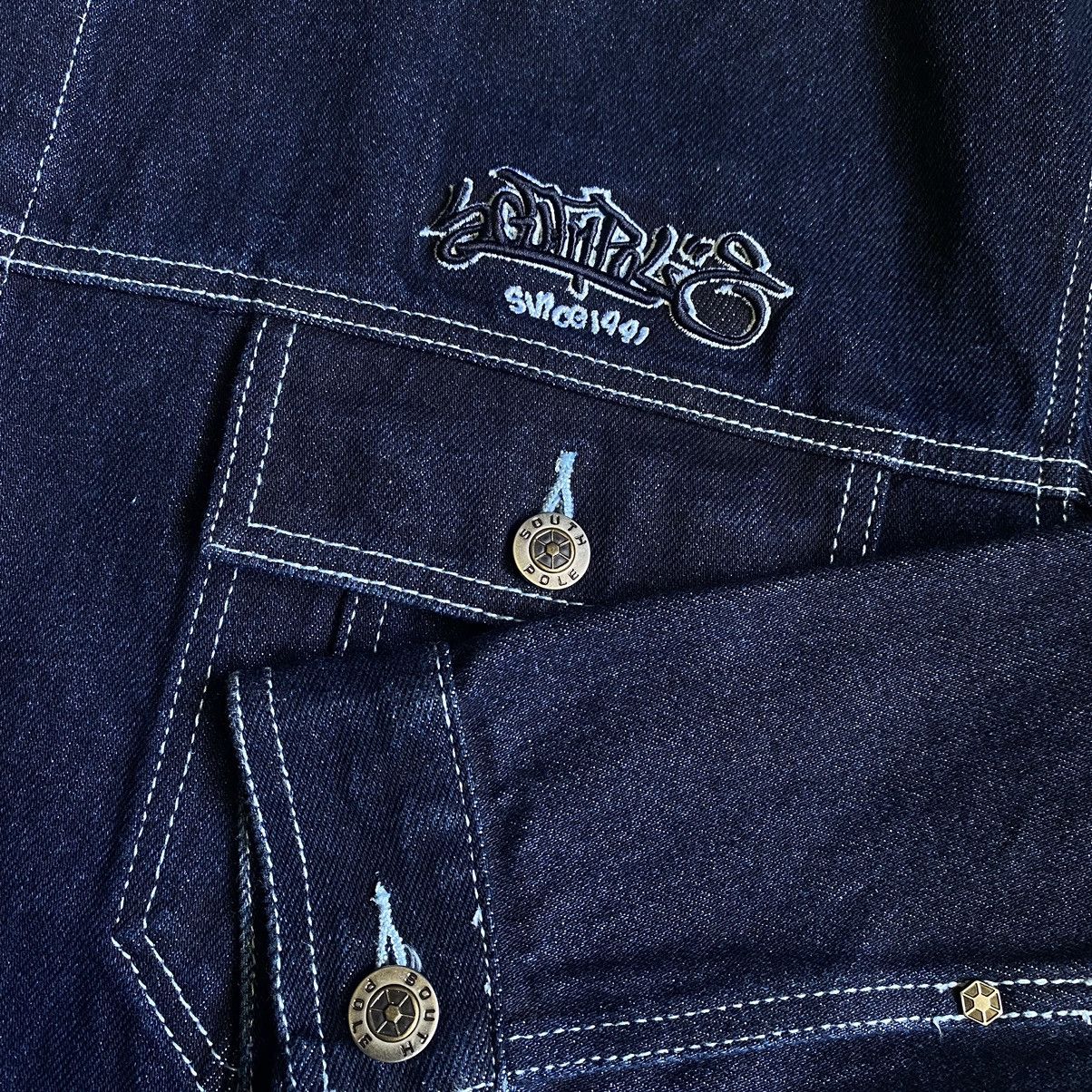 Southpole Vintage 1990s Southpole Denim Embroidered Logo Jean Jacket Size US XL / EU 56 / 4 - 5 Thumbnail