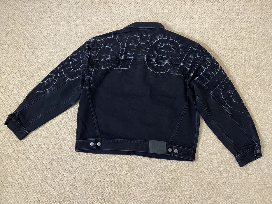 Supreme New Supreme shibori denim trucker jacket M Black | Grailed