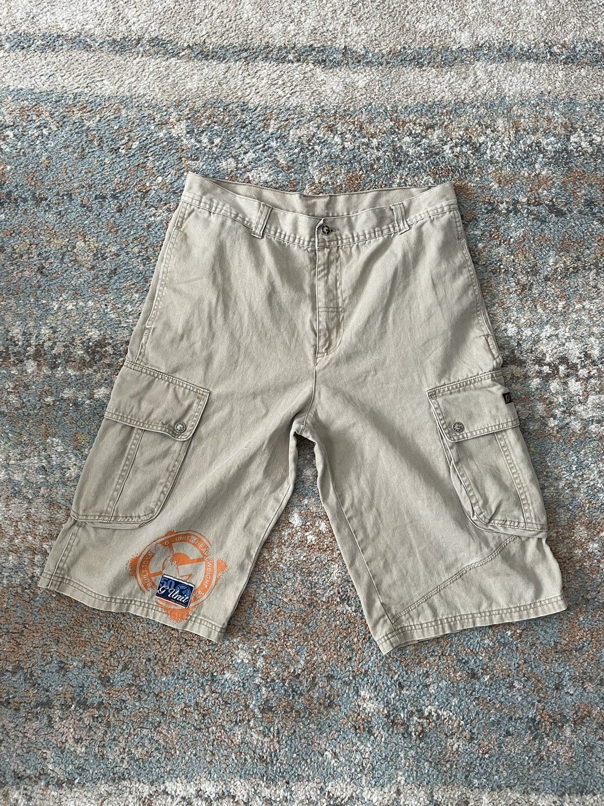 G-Unit × Vintage VTG G Unit Cargo Shorts 30 Brown Size US 30 / EU 46 - 1 Thumbnail