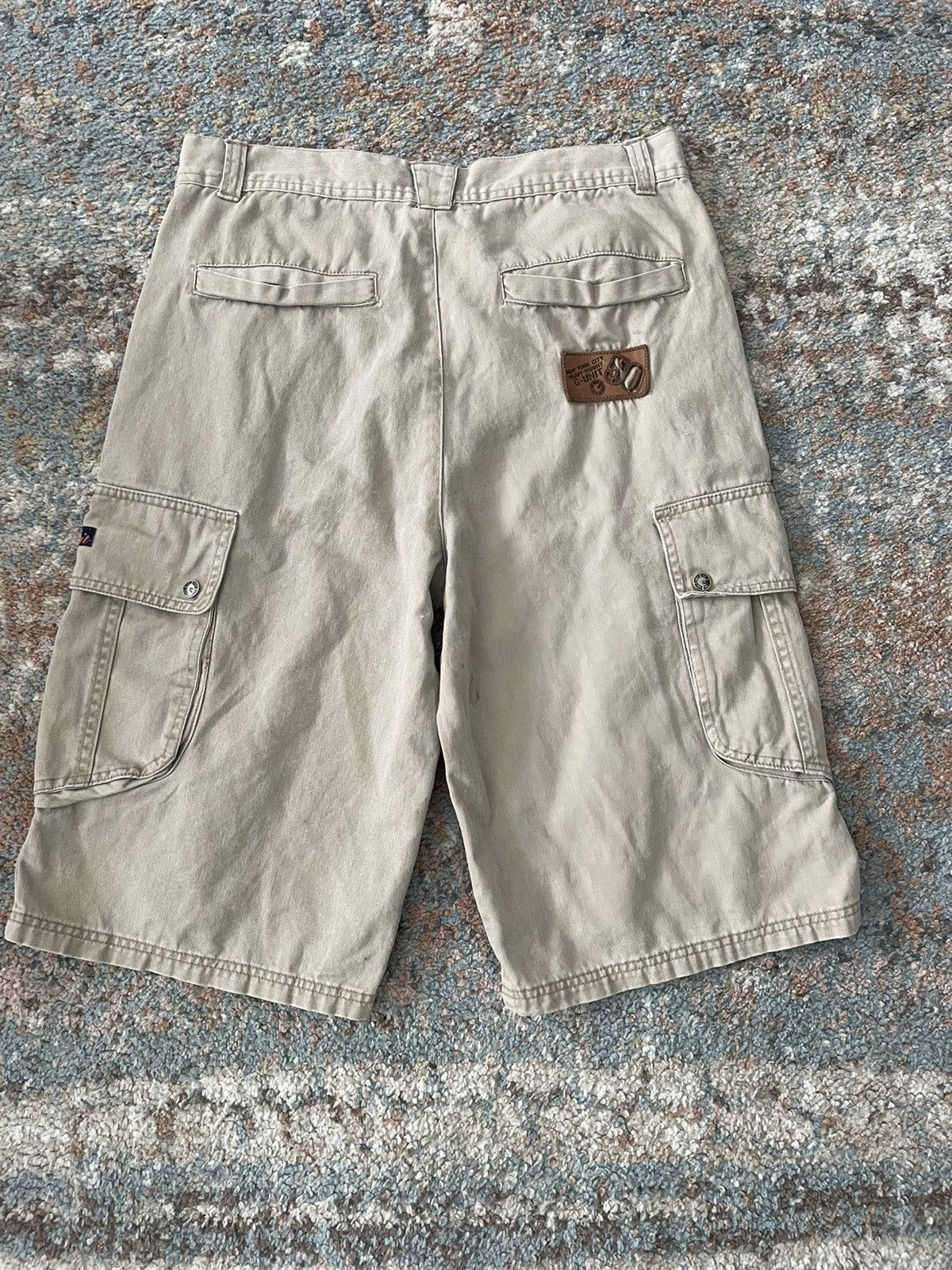 G-Unit × Vintage VTG G Unit Cargo Shorts 30 Brown Size US 30 / EU 46 - 4 Thumbnail