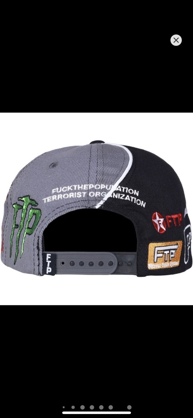 Fuck The Population FTP Pit Crew 6 Panel Hat/Cap (Fuck the Population Racing) Size ONE SIZE - 3 Thumbnail