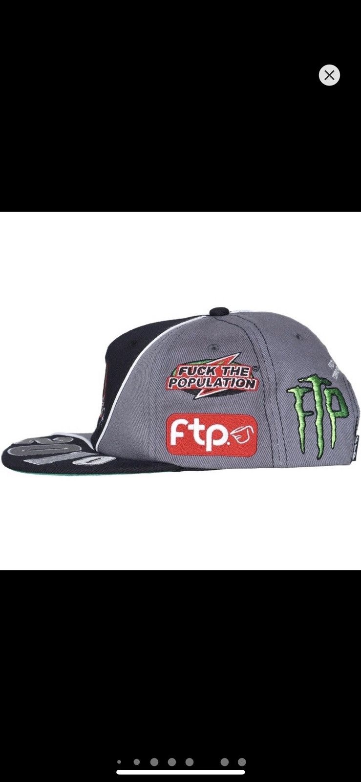 Fuck The Population FTP Pit Crew 6 Panel Hat/Cap (Fuck the Population Racing) Size ONE SIZE - 2 Thumbnail