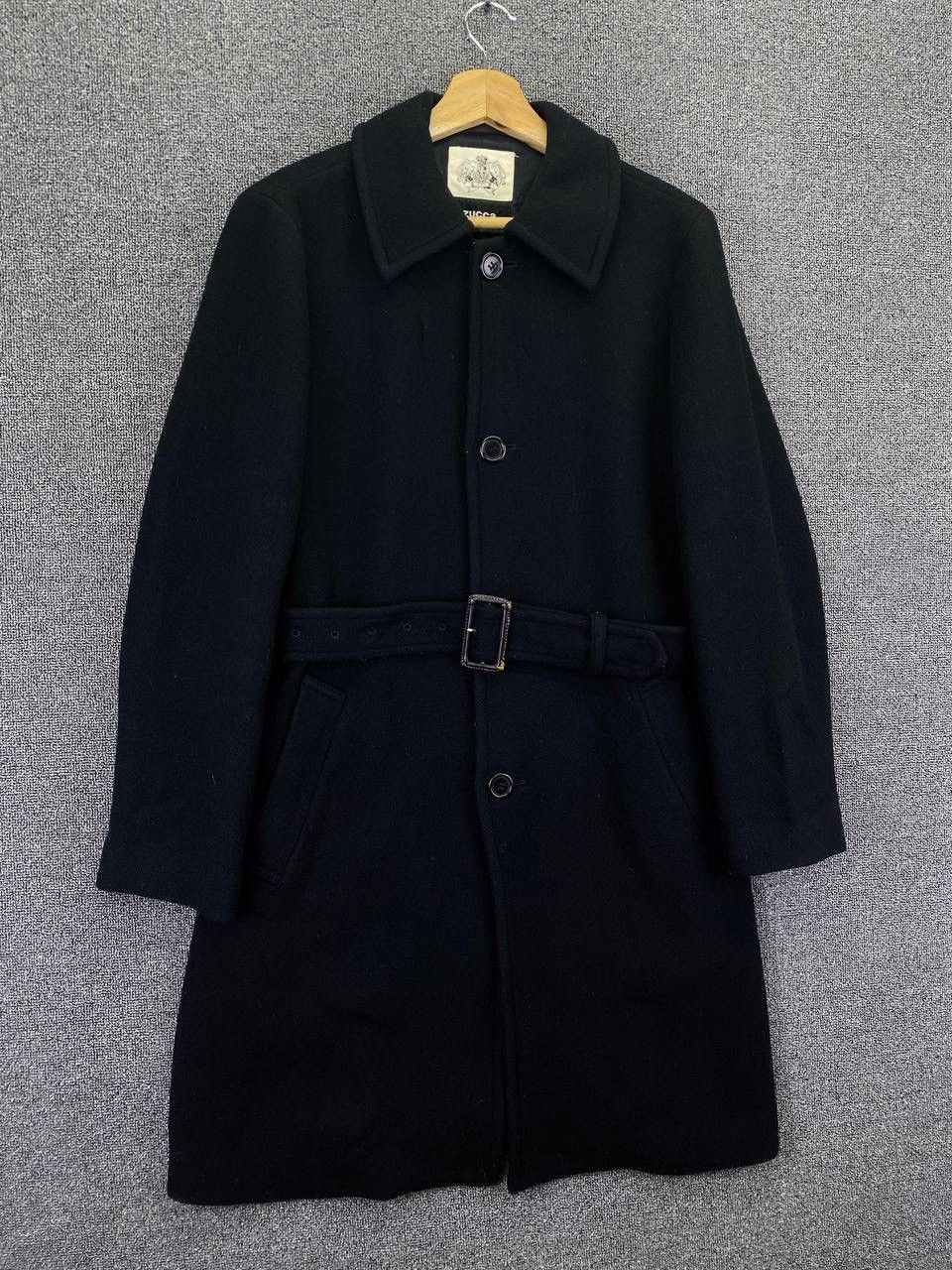 CABANE de ZUCCa × Issey Miyake × Vintage Vintage Issey Miyake Zucca Wool Trench Coats Long Jacket Size US M / EU 48-50 / 2 - 2 Thumbnail