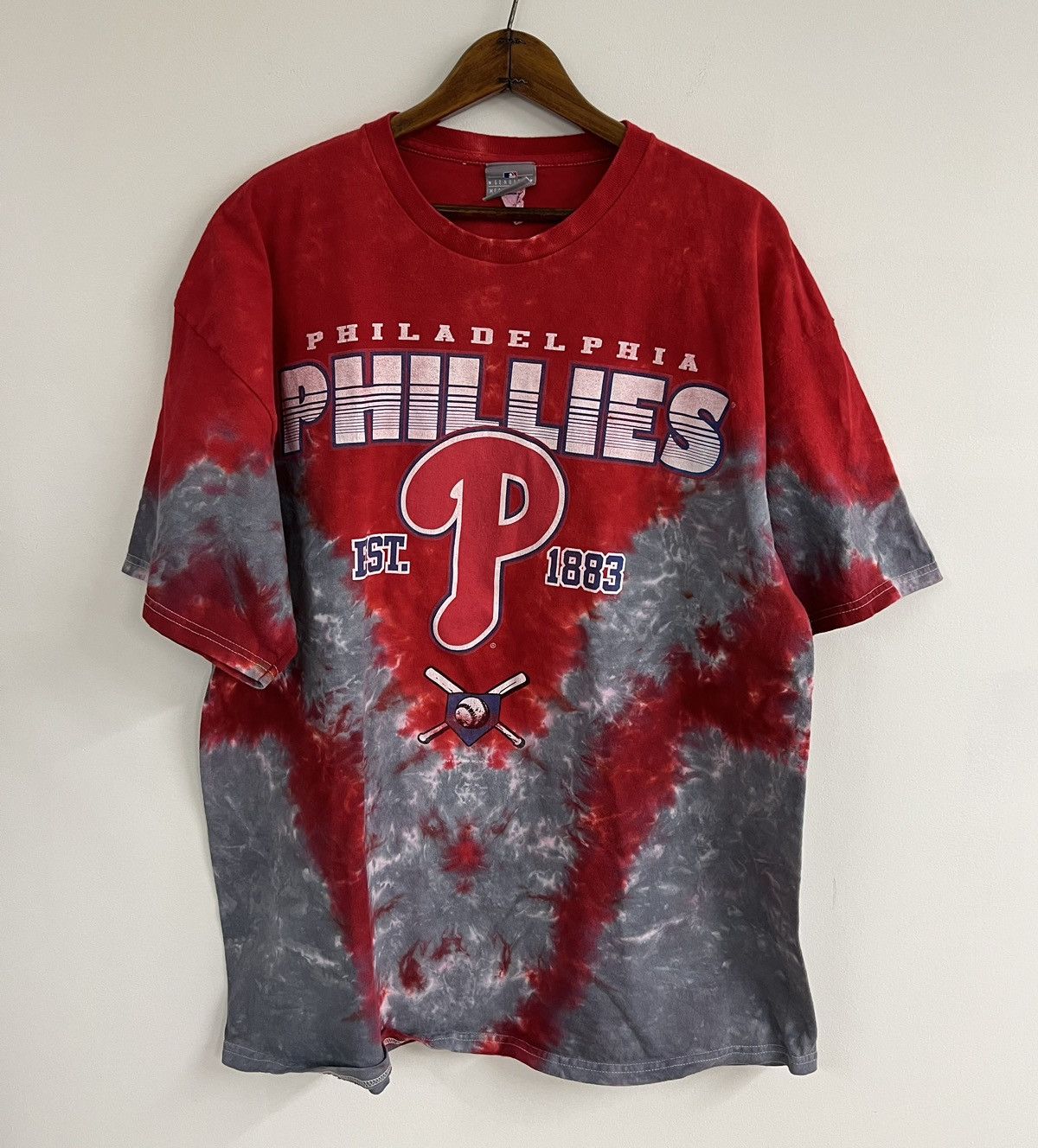 MLB Retro Genuine Merchandise Philly Phillies XXL Tie Dye Red Grailed