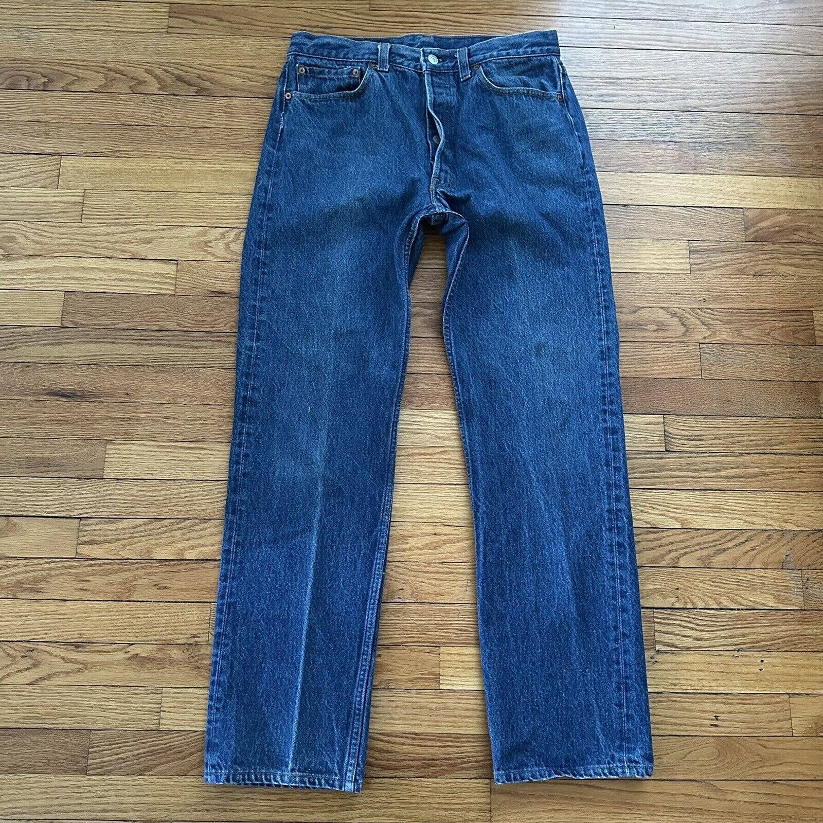Vintage 80s Levi's Blue Denim Jeans Size 34x34 Made In USA