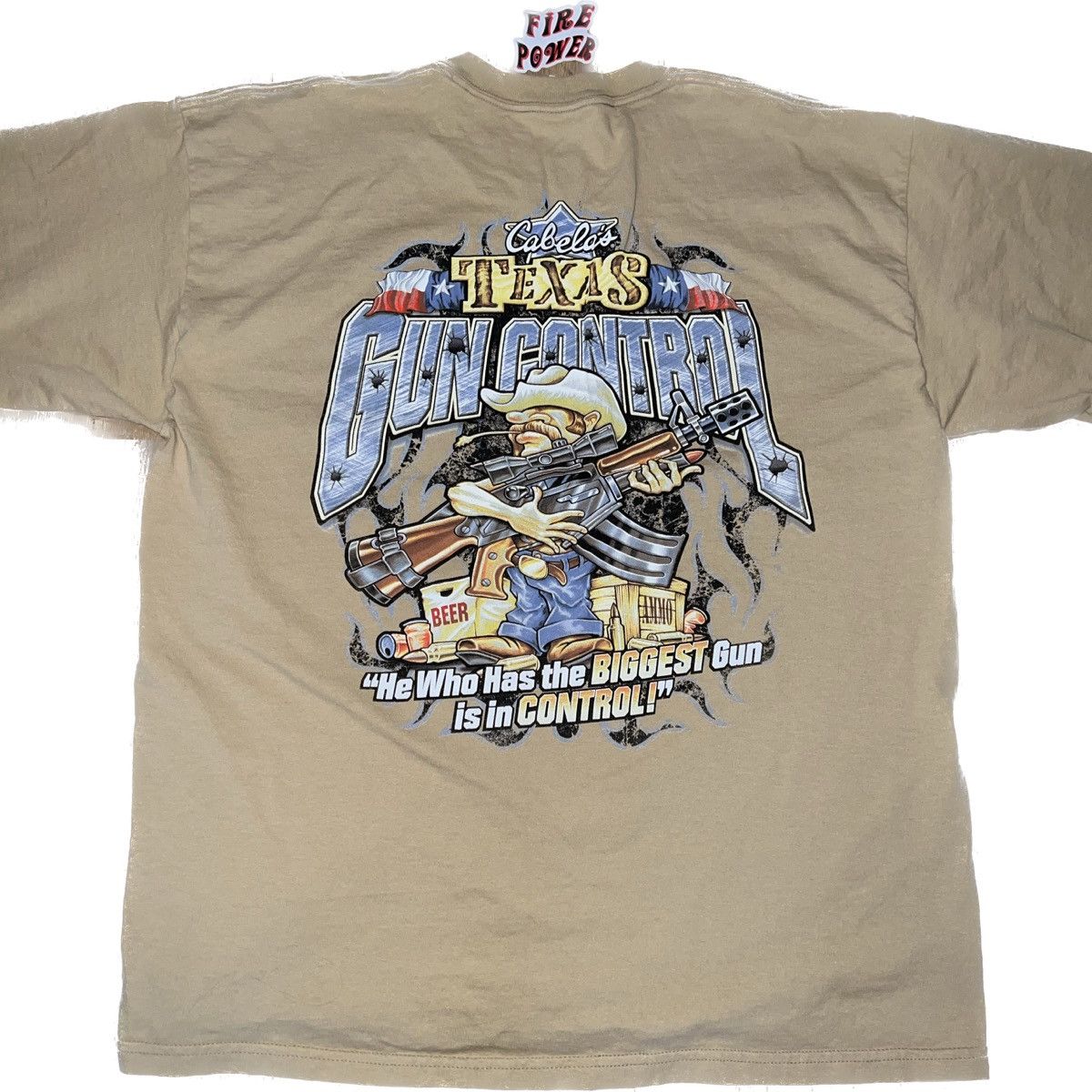 Vintage Vintage cabelas gun law t shirt Size US XL / EU 56 / 4 - 1 Thumbnail