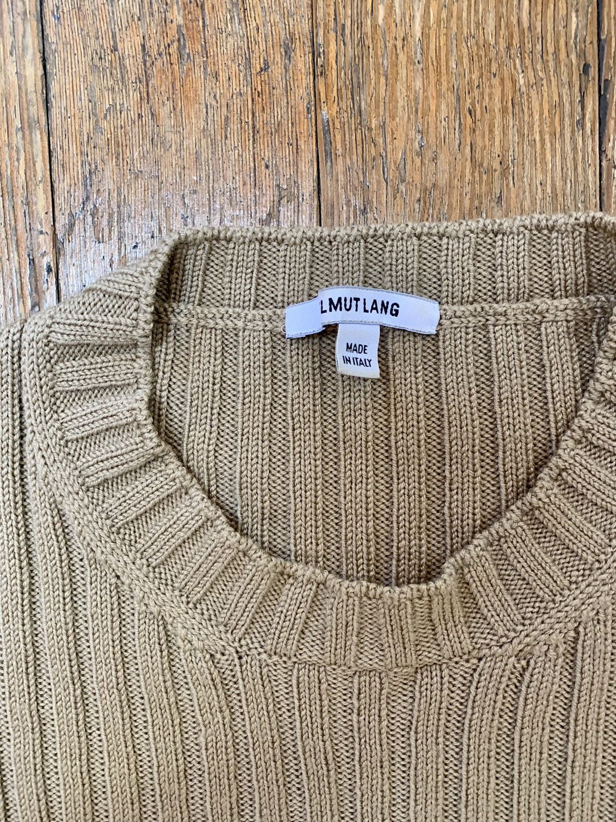 Helmut Lang × Vintage archival HELMUT LANG wool ribbed sweater size52 Italy Size US L / EU 52-54 / 3 - 2 Thumbnail