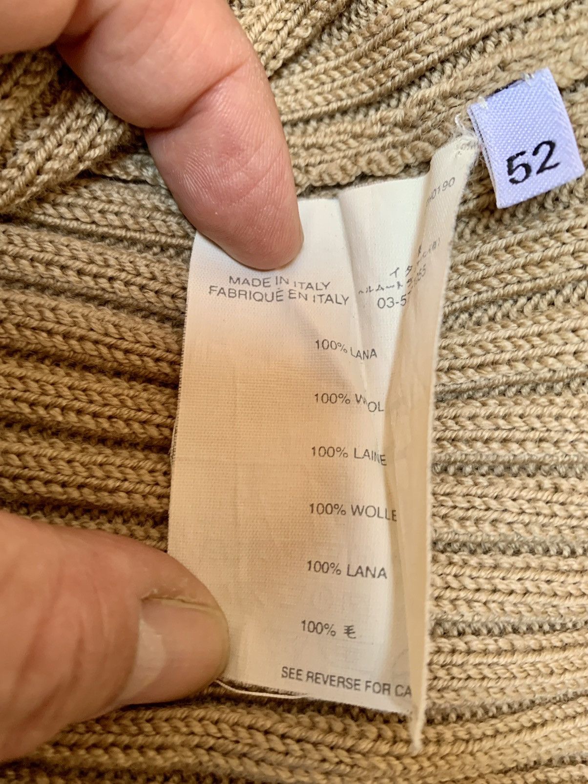 Helmut Lang × Vintage archival HELMUT LANG wool ribbed sweater size52 Italy Size US L / EU 52-54 / 3 - 4 Thumbnail