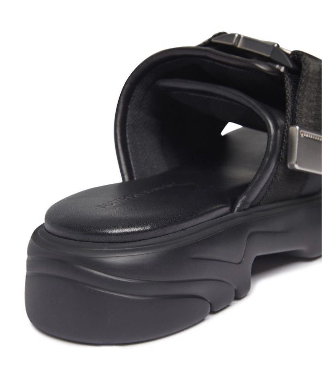 Bottega Veneta NEW 40 Black Flash Lambskin Leather Sandals Chunky Platform Size US 7 / EU 40 - 6 Thumbnail