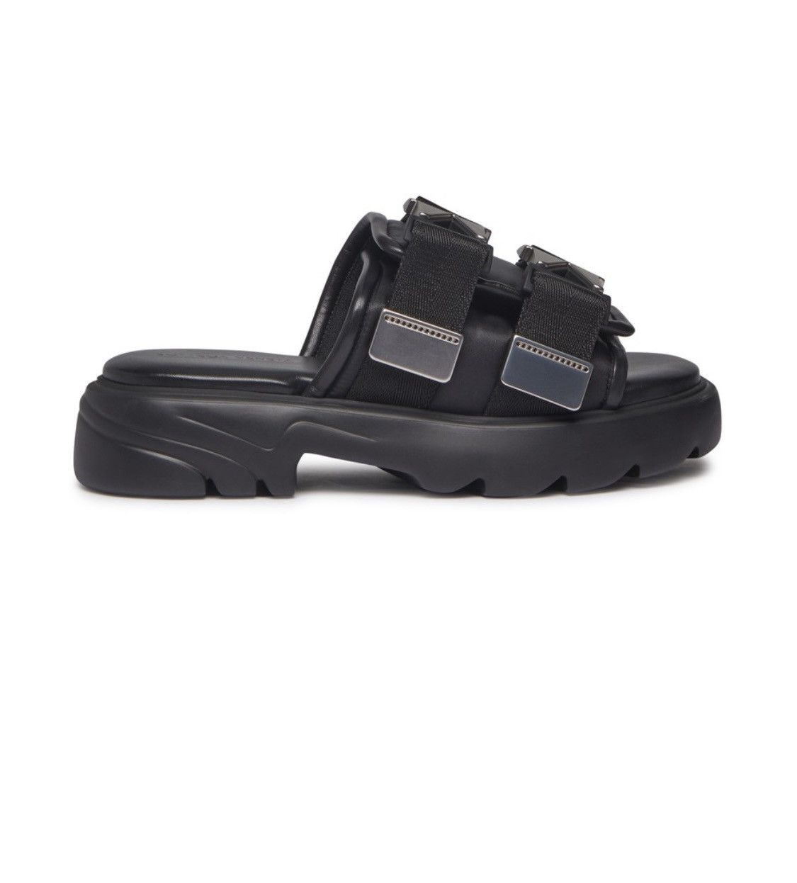 Bottega Veneta NEW 40 Black Flash Lambskin Leather Sandals Chunky Platform Size US 7 / EU 40 - 3 Thumbnail