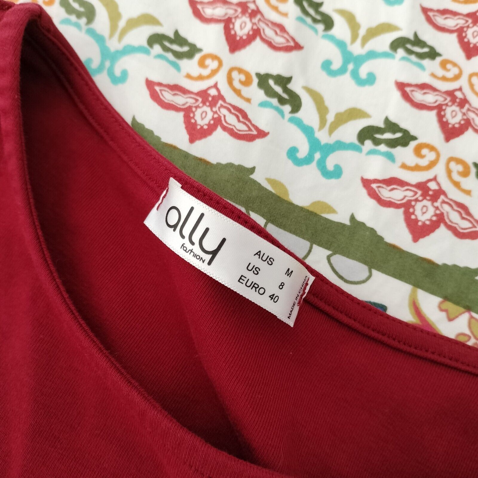 Other Ally Top Red Crop Long Sleeve Knit Backless Cotton Jersey Size M / US 6-8 / IT 42-44 - 5 Thumbnail