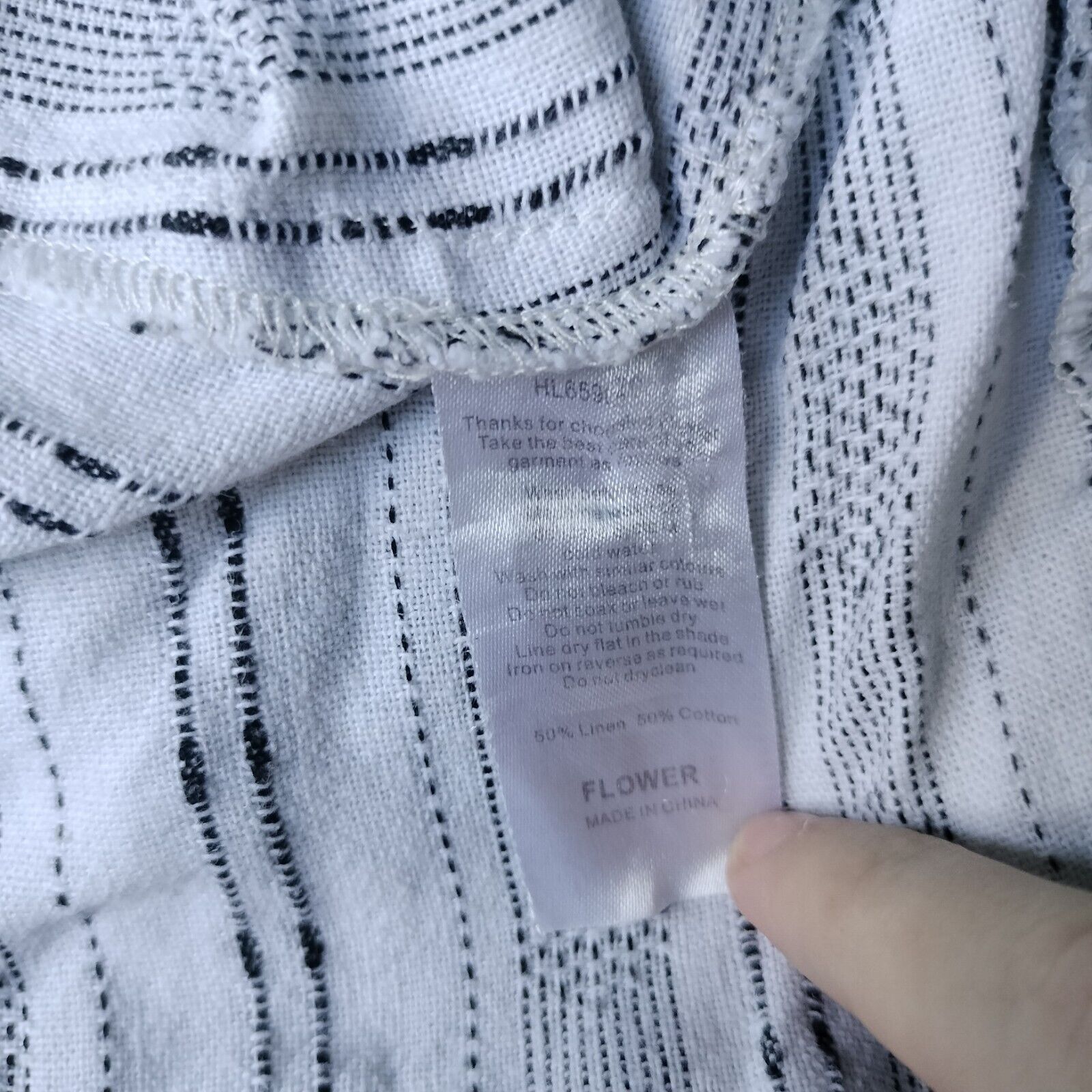Other Flower Dress Mini Button Up Linen Cotton Shift Flax Abstract Size S / US 4 / IT 40 - 8 Thumbnail