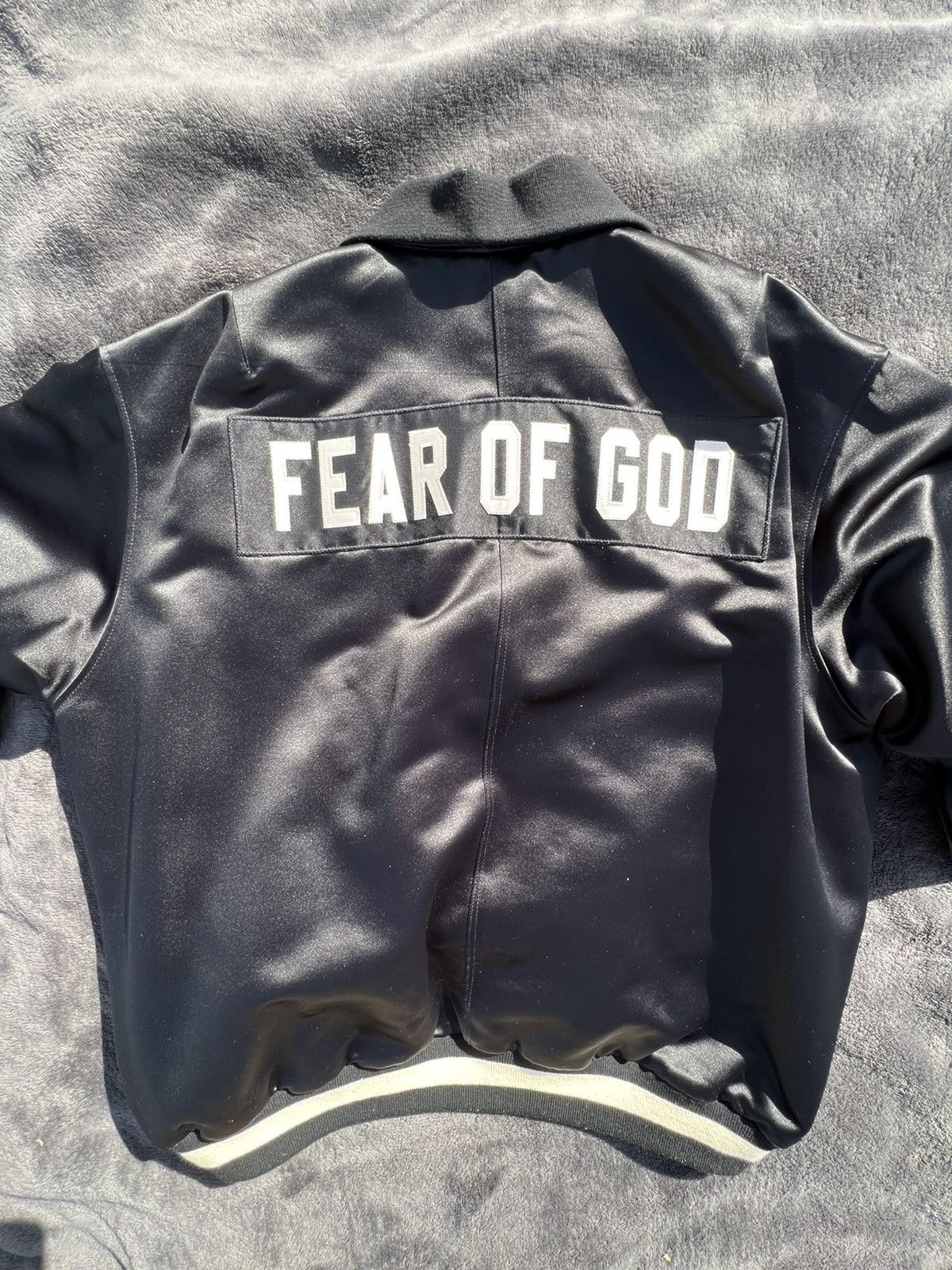 Fear of God Fear of God 5th Collection Satin Half Zip Coaches Jacket |  Grailed