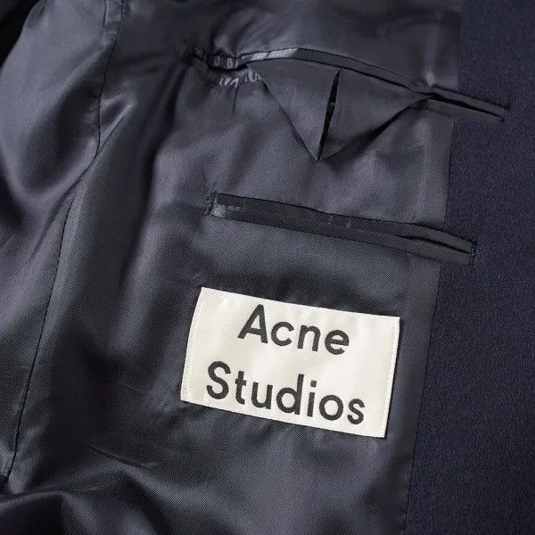 Acne Studios NEW 46 Navy Gavin Wool Classic Overcoat Coat Jacket Size US S / EU 44-46 / 1 - 5 Thumbnail