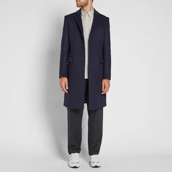 Acne Studios NEW 46 Navy Gavin Wool Classic Overcoat Coat Jacket Size US S / EU 44-46 / 1 - 4 Thumbnail