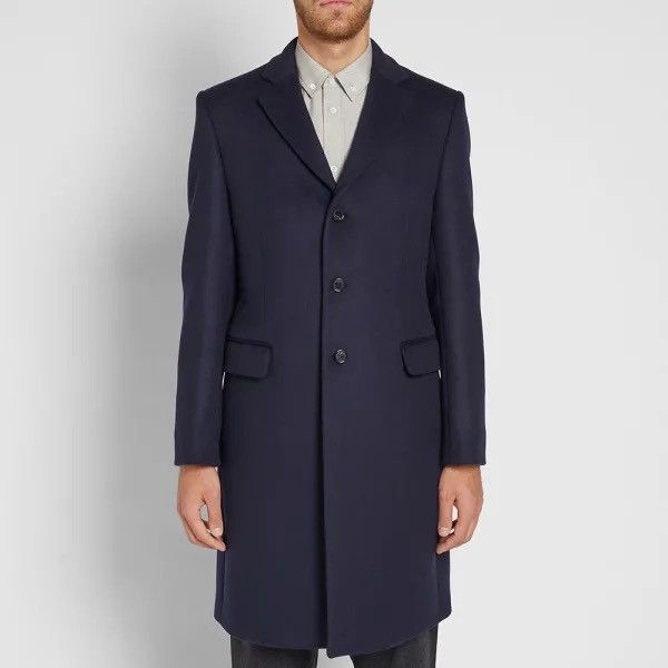 Acne Studios NEW 46 Navy Gavin Wool Classic Overcoat Coat Jacket Size US S / EU 44-46 / 1 - 2 Thumbnail