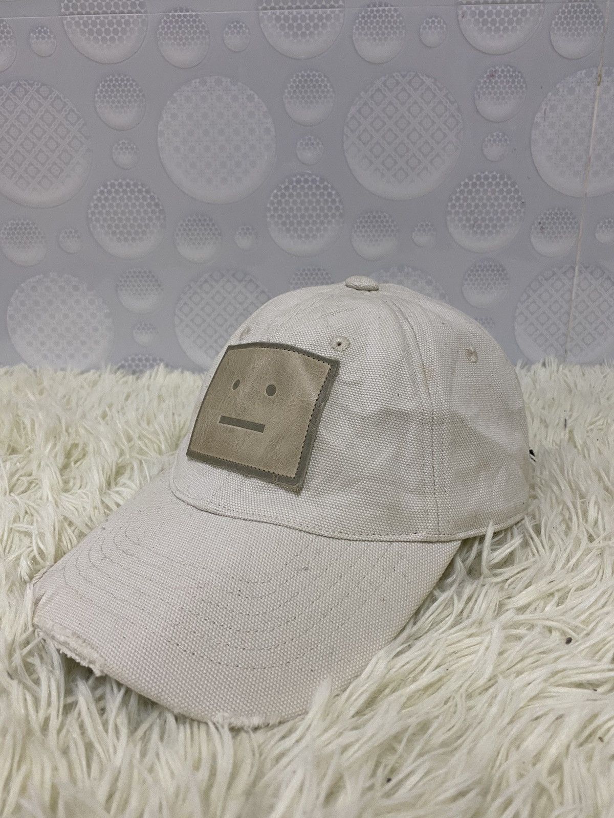 Acne Studios × Designer Acne Studios Cunov Canvas Frayed Face Cap Size ONE SIZE - 2 Thumbnail